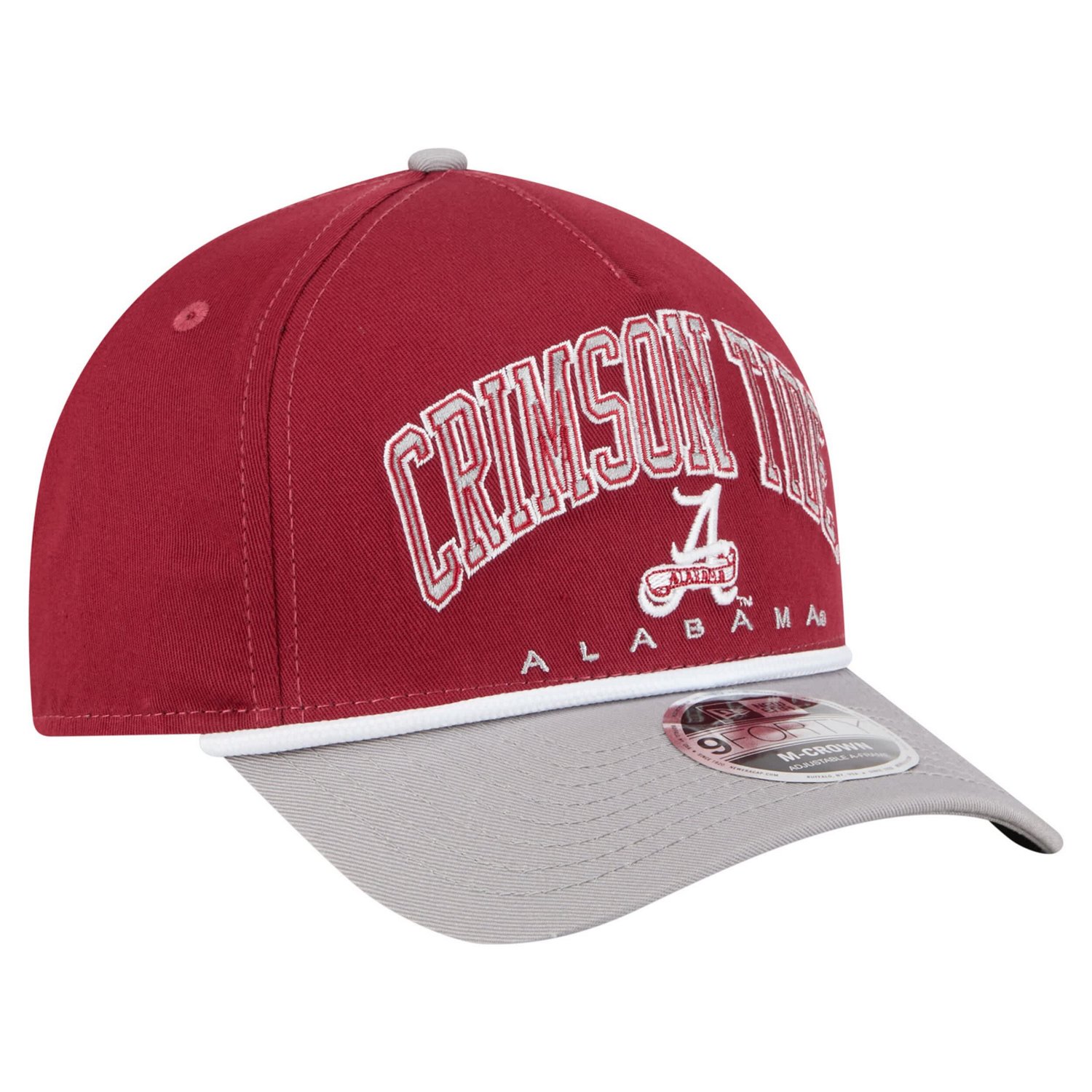 New Era Gray Alabama Tide Arch Two-Tone Rope 9FORTY A-Frame M-Crown Adjustable Hat - view number 3