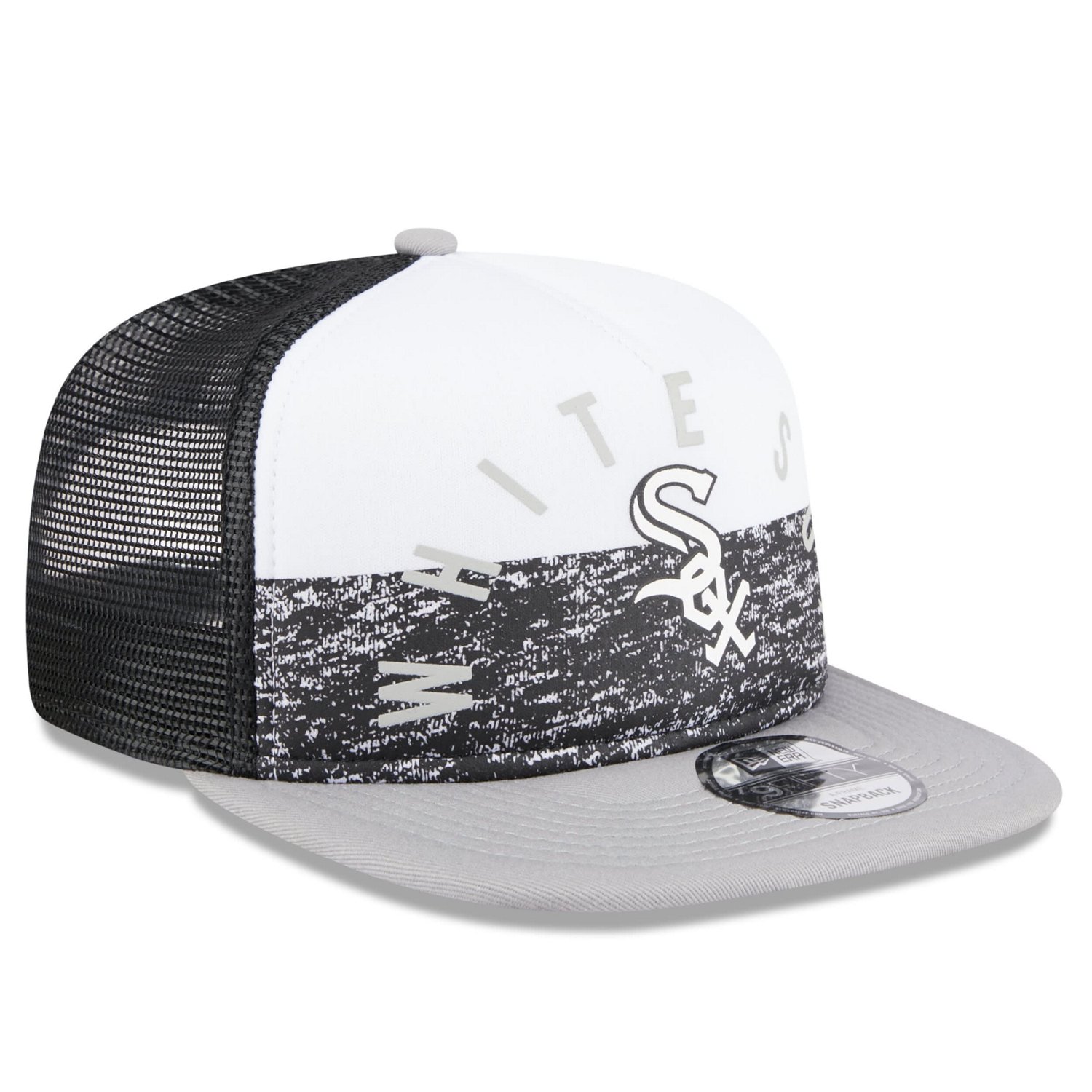 New Era Gray Chicago Sox Team Foam Front A-Frame Trucker 9FIFTY Snapback Hat