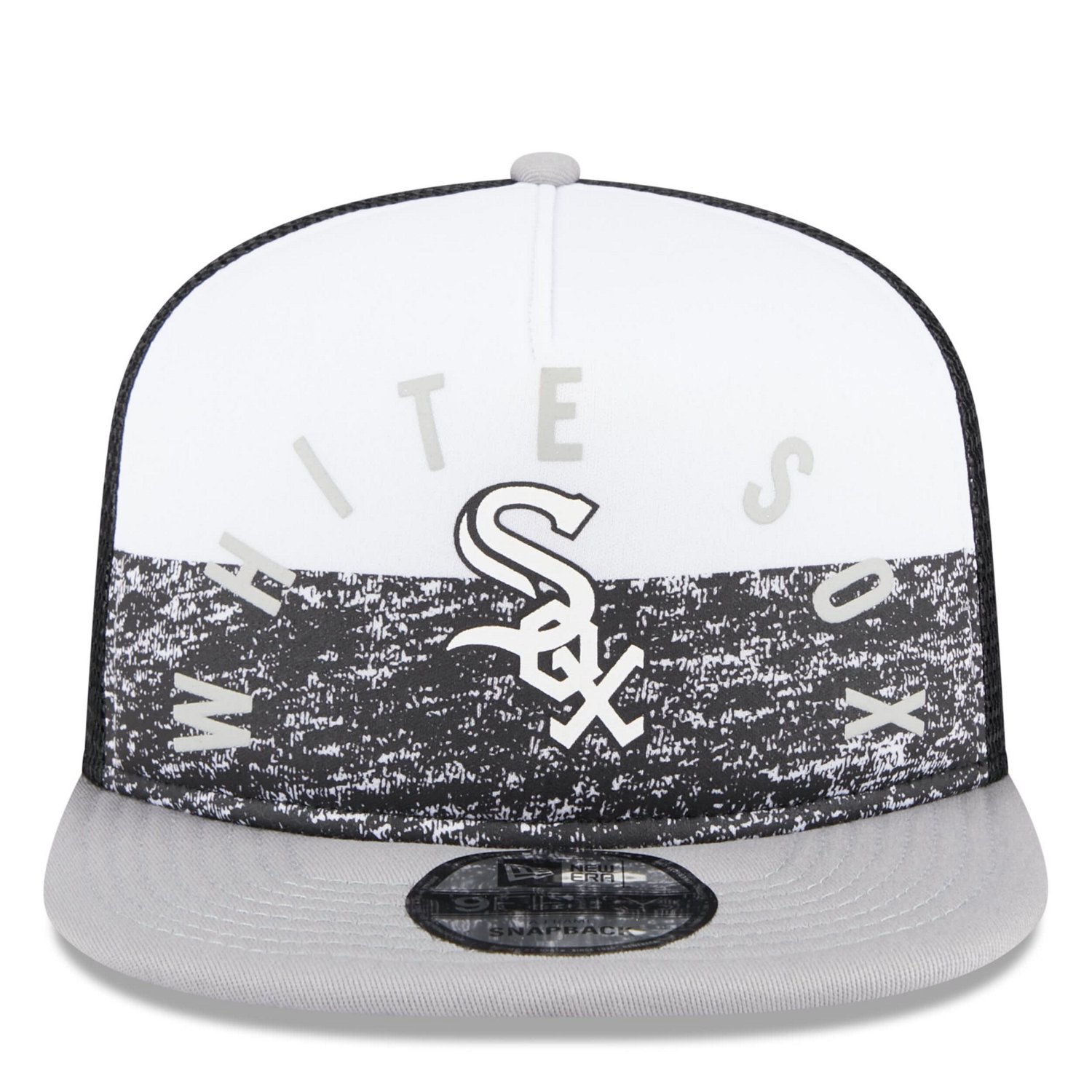 New Era Gray Chicago Sox Team Foam Front A-Frame Trucker 9FIFTY Snapback Hat