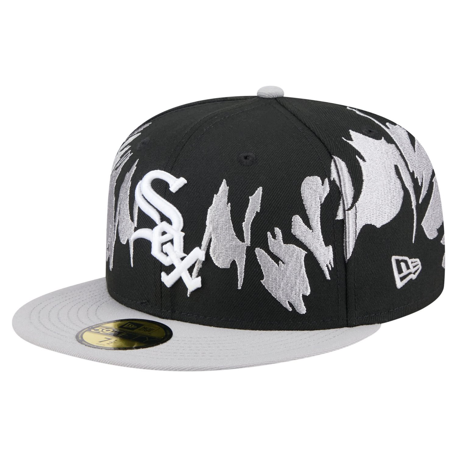 New Era Gray Chicago White Sox Retro Pattern 59FIFTY Fitted Hat