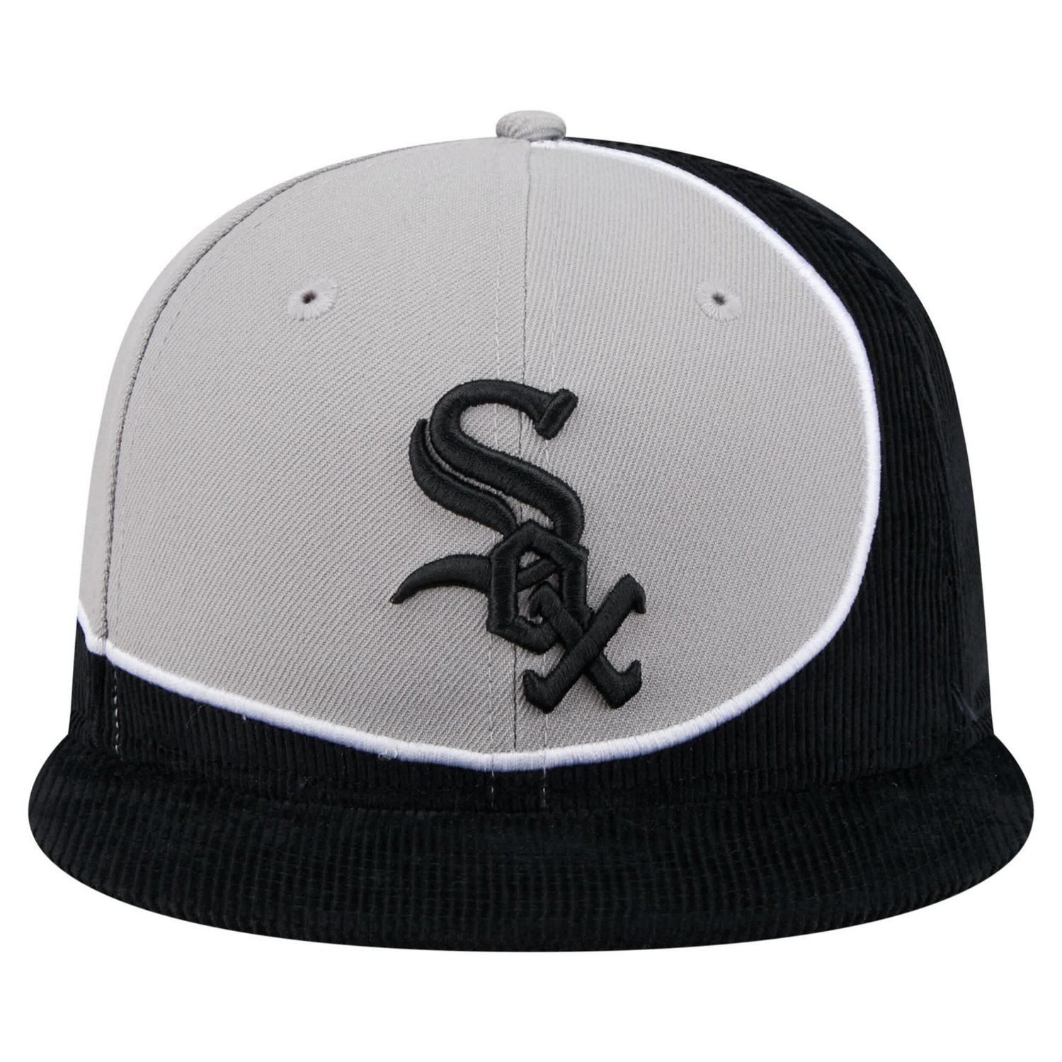 New Era Gray Chicago White Sox Retro Split Corduroy Snapback Hat - view number 2