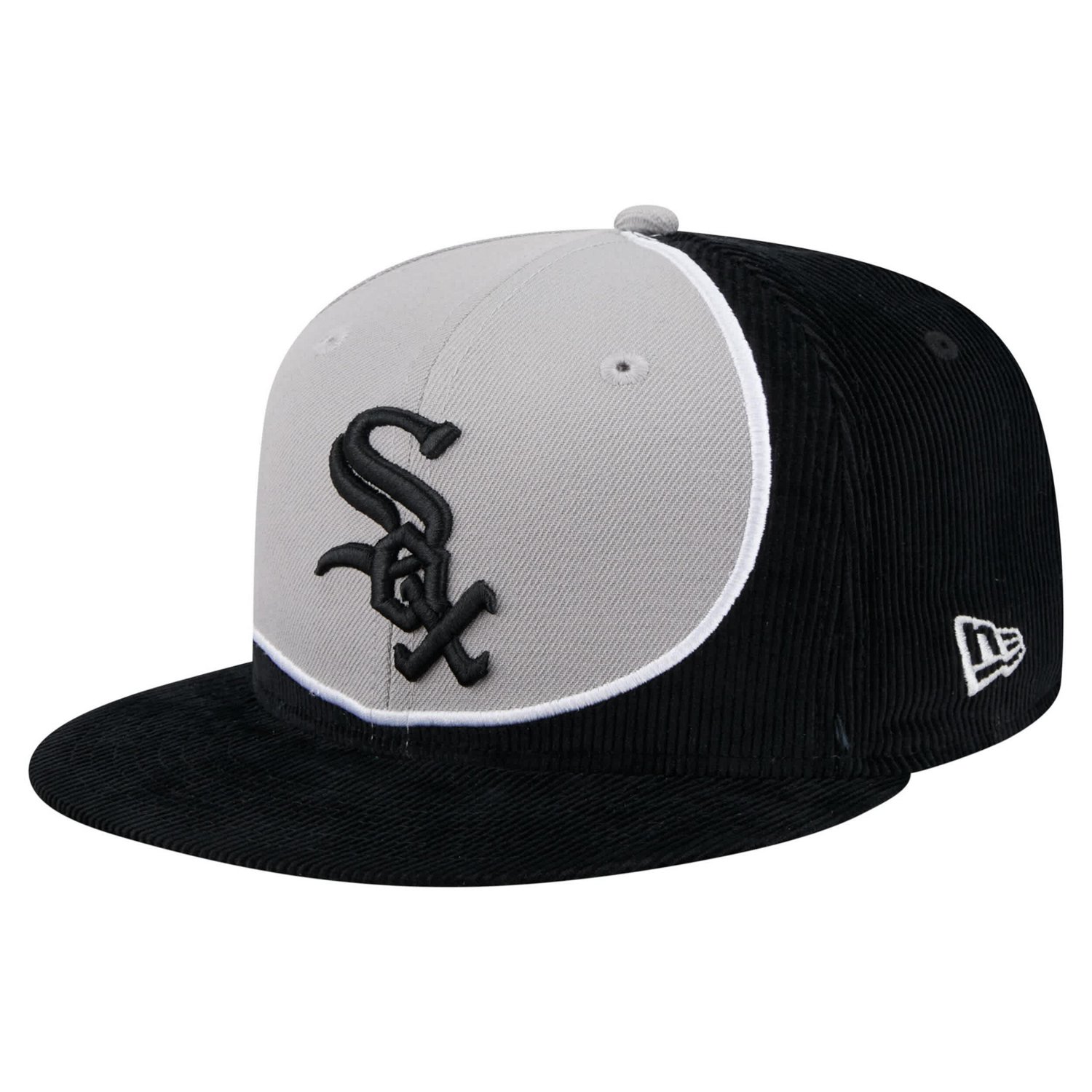 New Era Gray Chicago White Sox Retro Split Corduroy Snapback Hat