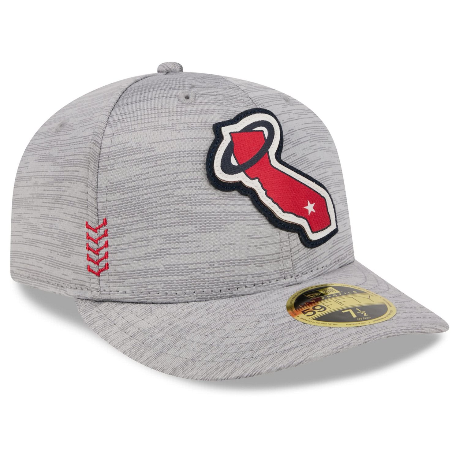 New Era Gray Los Angeles Angels 2024 Clubhouse Low Profile 59FIFTY Fitted Hat
