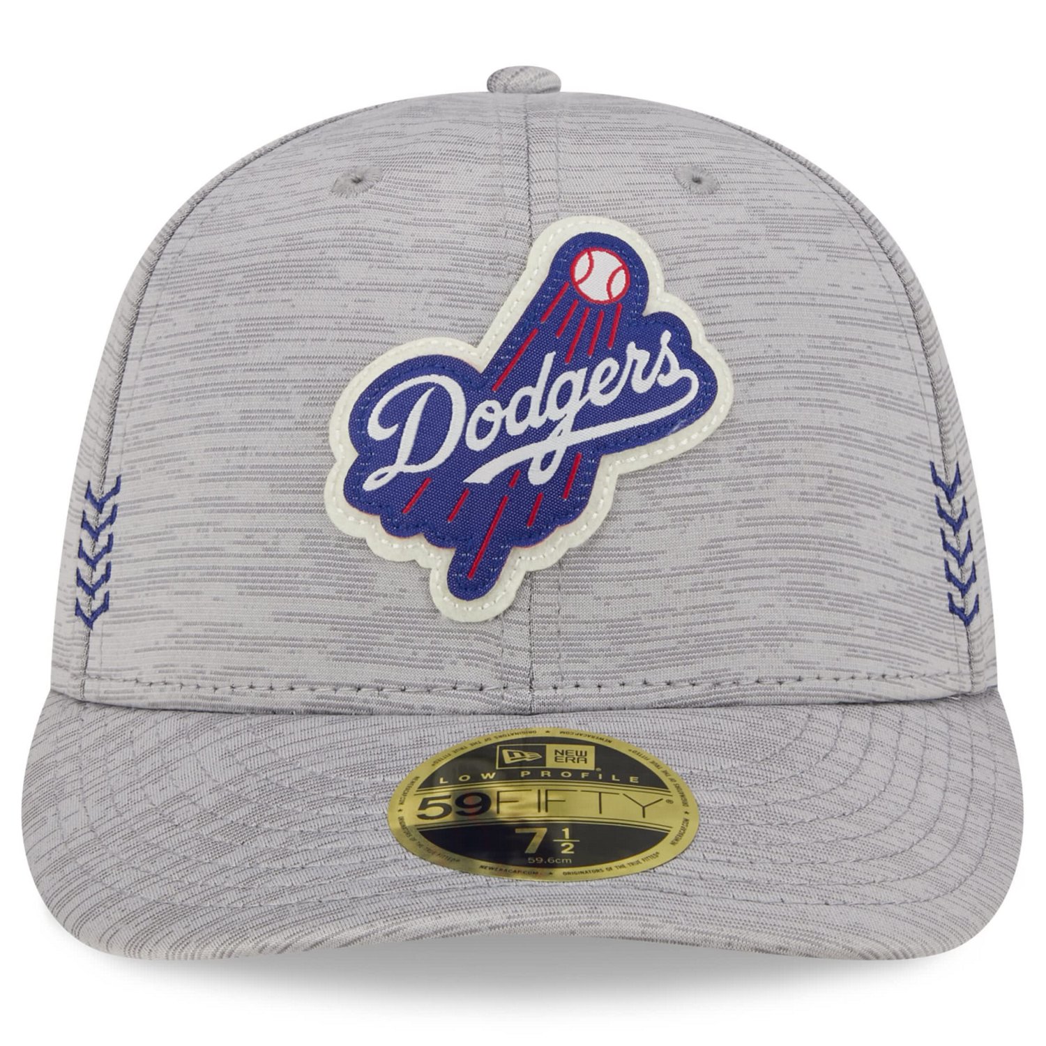New Era Gray Los Angeles Dodgers 2024 Clubhouse Low Profile 59FIFTY Fitted Hat                                                   - view number 2