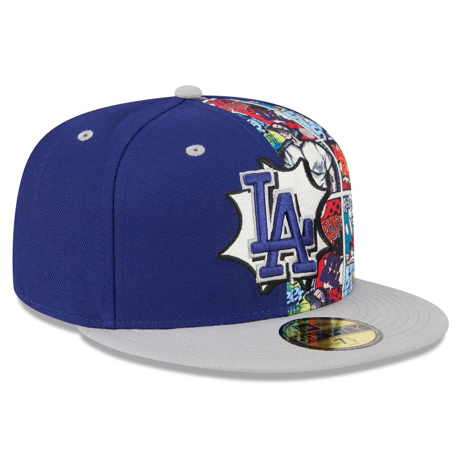 New Era Gray Los Angeles Dodgers 2025 MLB Diamond Hero Edition 59FIFTY Fitted Hat - view number 3