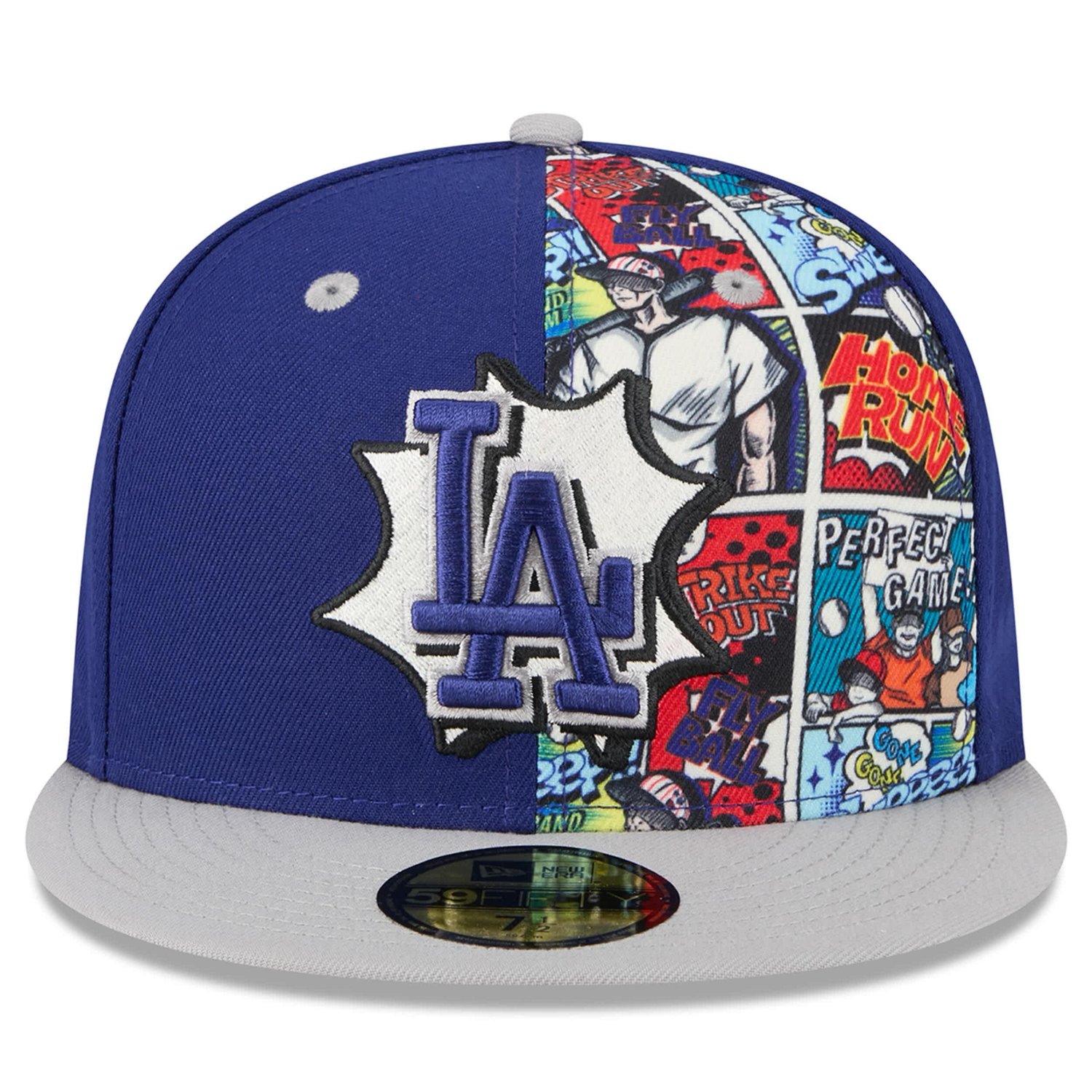 New Era Gray Los Angeles Dodgers 2025 MLB Diamond Hero Edition 59FIFTY Fitted Hat - view number 2
