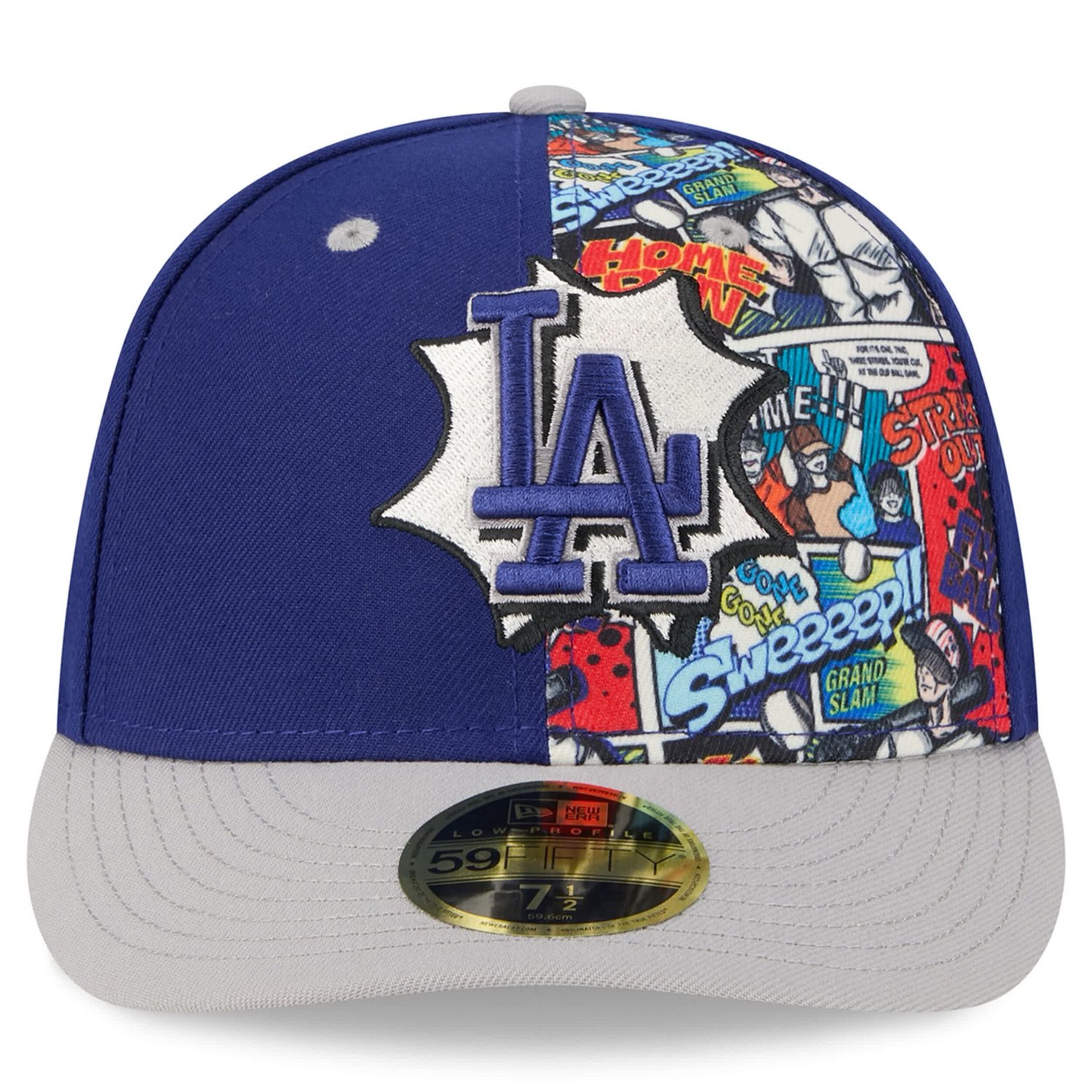 New Era Gray Los Angeles Dodgers 2025 MLB Diamond Hero Edition Low Profile 59FIFTY Fitted Hat - view number 2