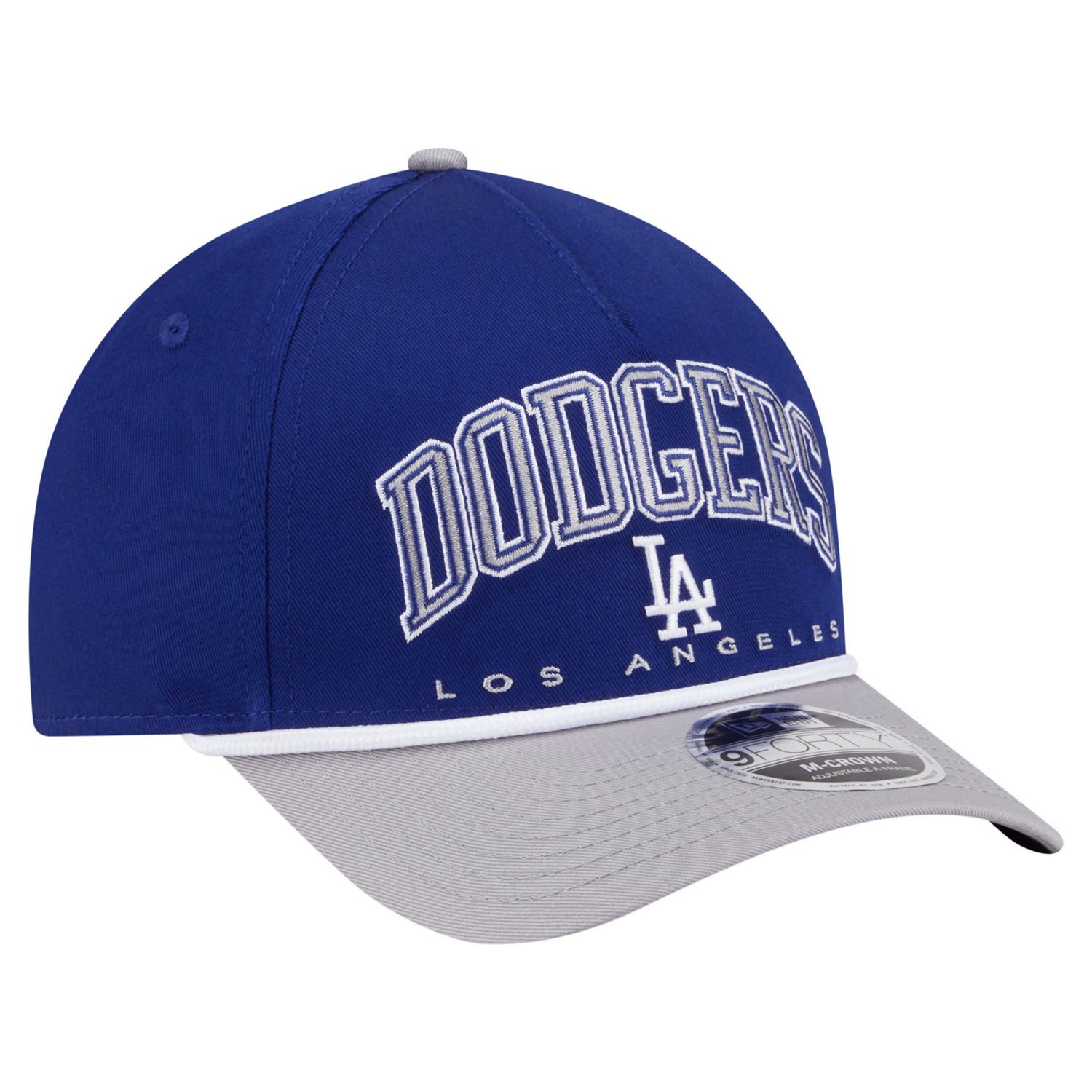 New Era Gray Los Angeles Dodgers Arch 9FORTY A-Frame M-Crown Adjustable Hat - view number 3