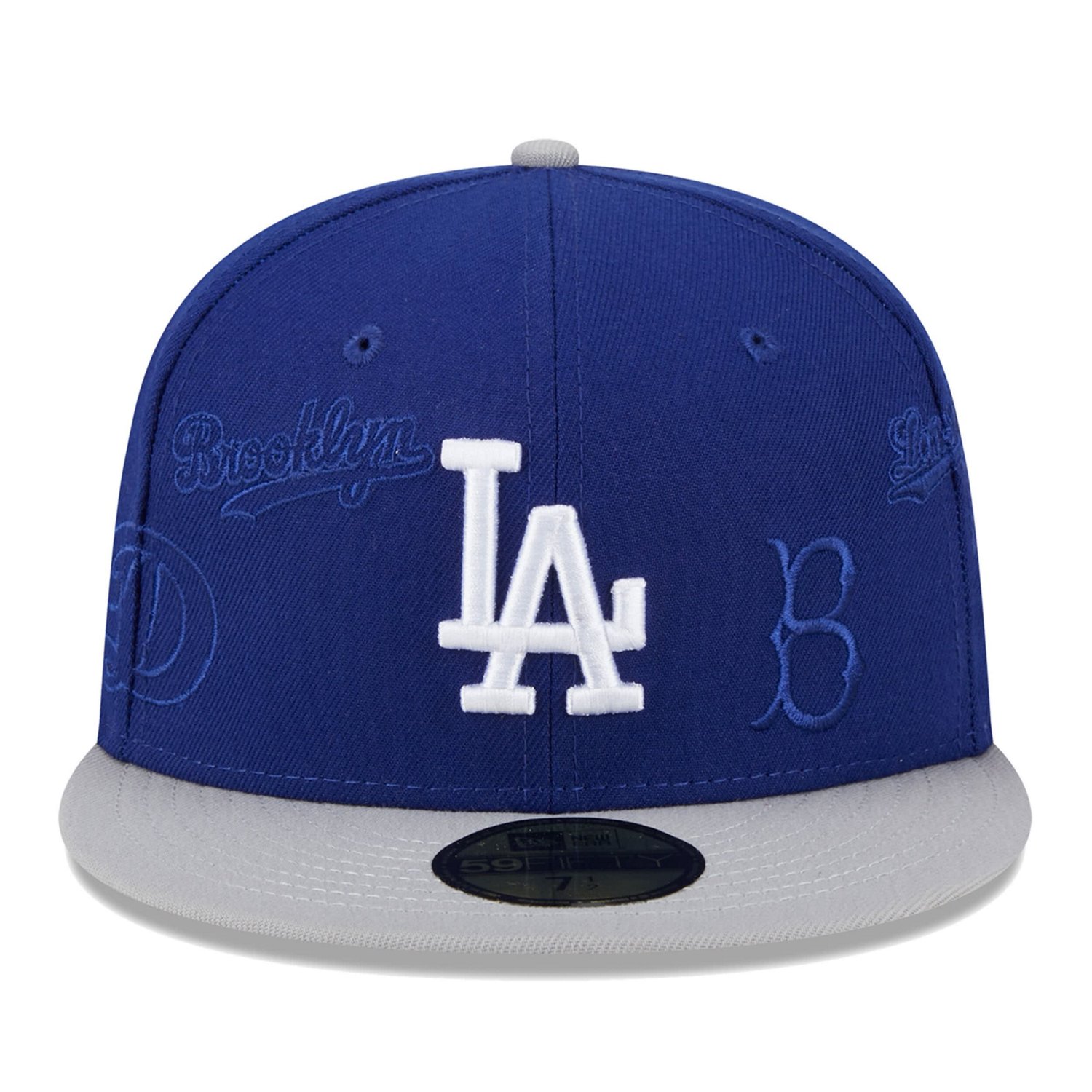 New Era /Gray Los Angeles Dodgers Multi Logo 59FIFTY Fitted Hat                                                                  - view number 2