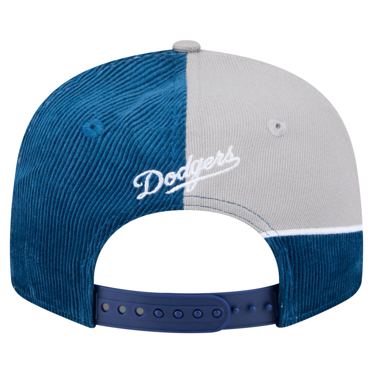 New Era Gray Los Angeles Dodgers Retro Split Corduroy Snapback Hat - view number 4