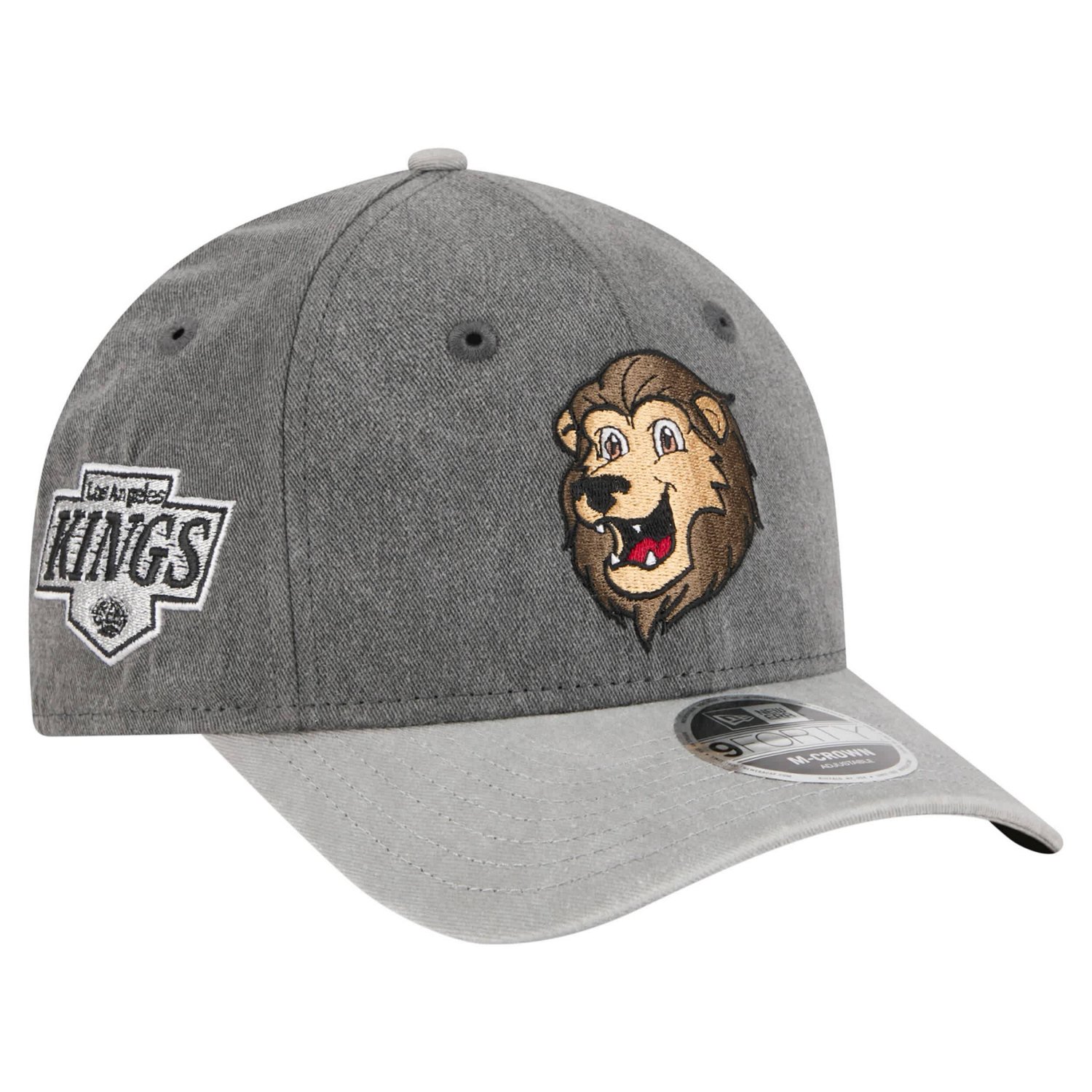 New Era Gray Los Angeles Kings Mascot 2-Tone 9FORTY Adjustable Hat