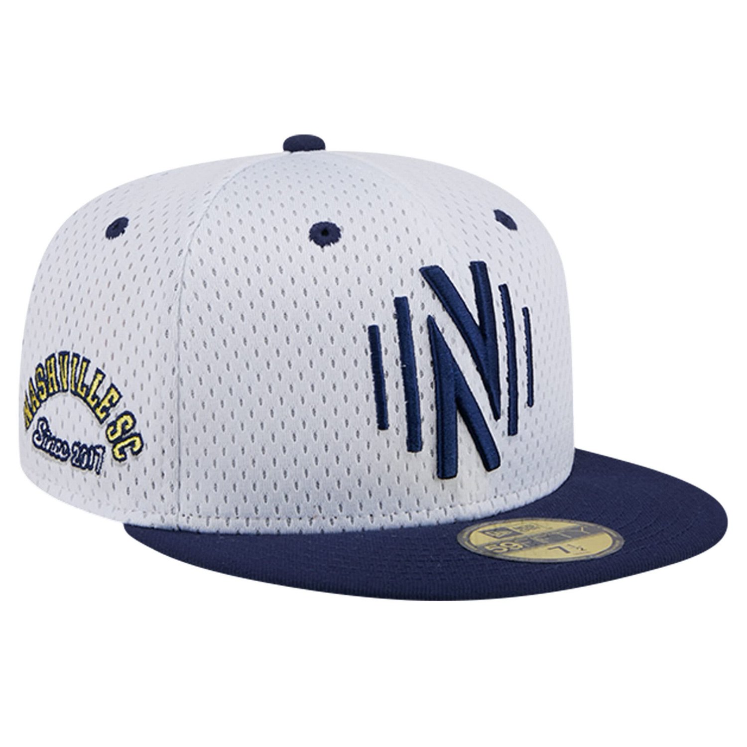 New Era Gray Nashville SC Throwback Mesh 59FIFTY Fitted Hat