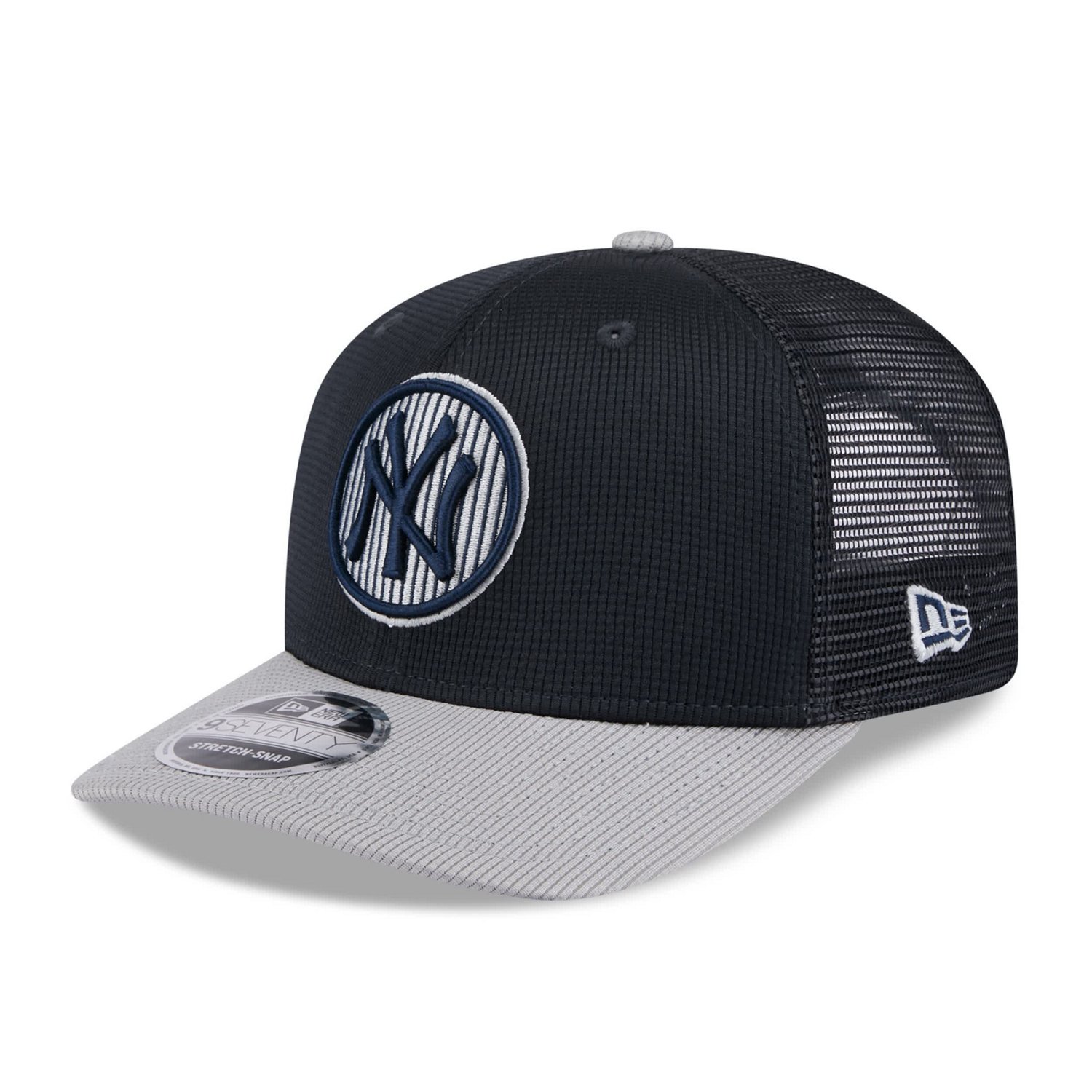 New Era Gray New York Yankees 2025 Batting Practice 9SEVENTY Stretch-Snap Trucker Hat                                            - view number 1
