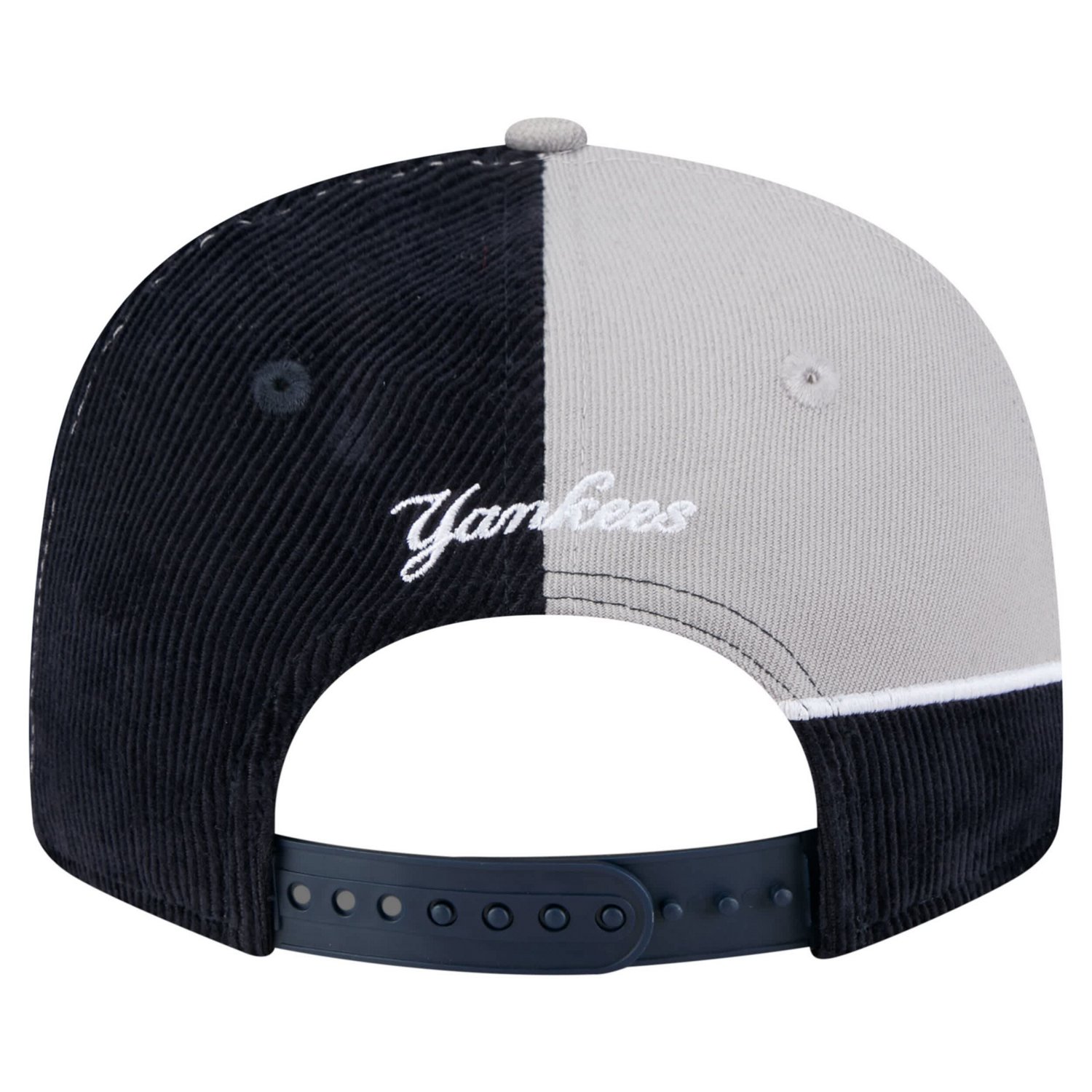 New Era Gray New York Yankees Retro Split Corduroy Snapback Hat - view number 4
