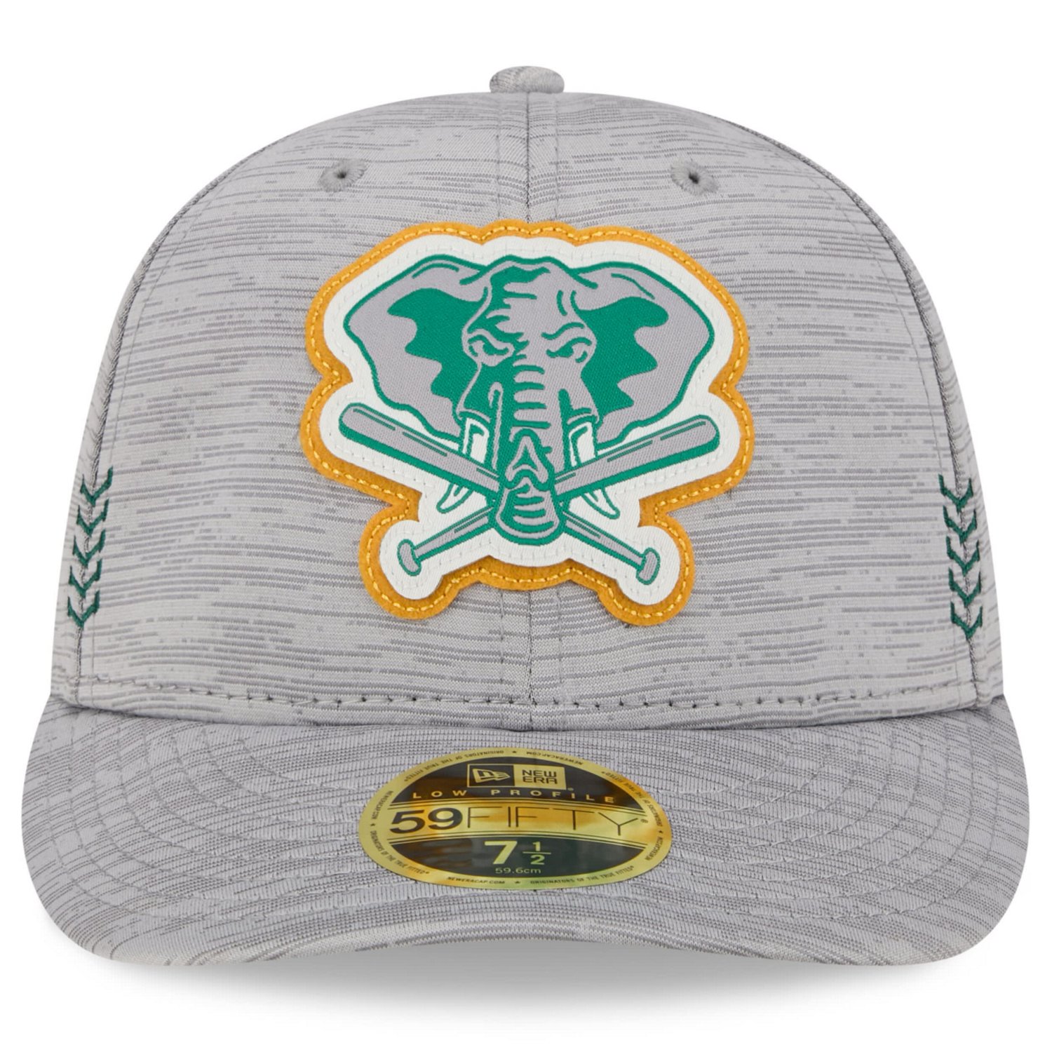 New Era Gray Oakland Athletics 2024 Clubhouse Low Profile 59FIFTY Fitted Hat                                                     - view number 2