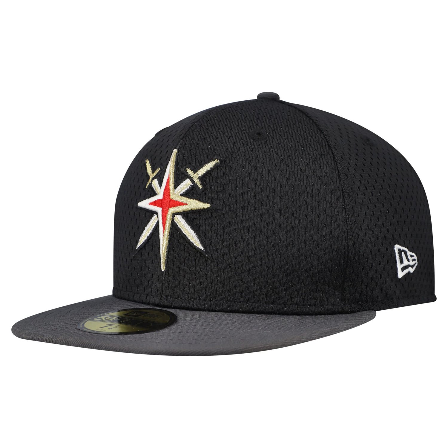 New Era Gray Vegas Golden Knights Mesh Crown Two-Tone 59FIFTY Fitted Hat - view number 3