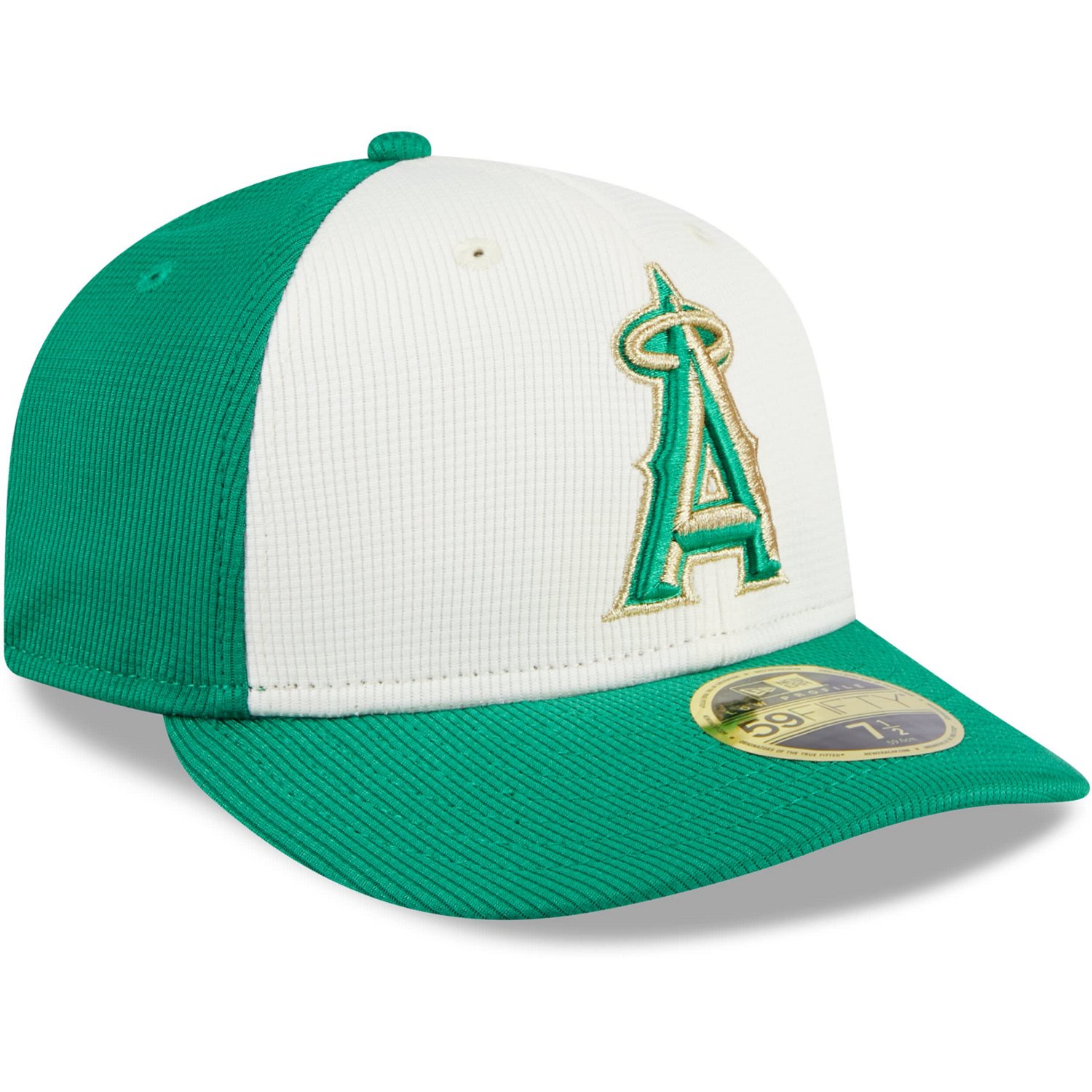 New Era /Green Los Angeles Angels 2024 St Patrick's Day Low Profile 59FIFTY Fitted Hat - view number 3