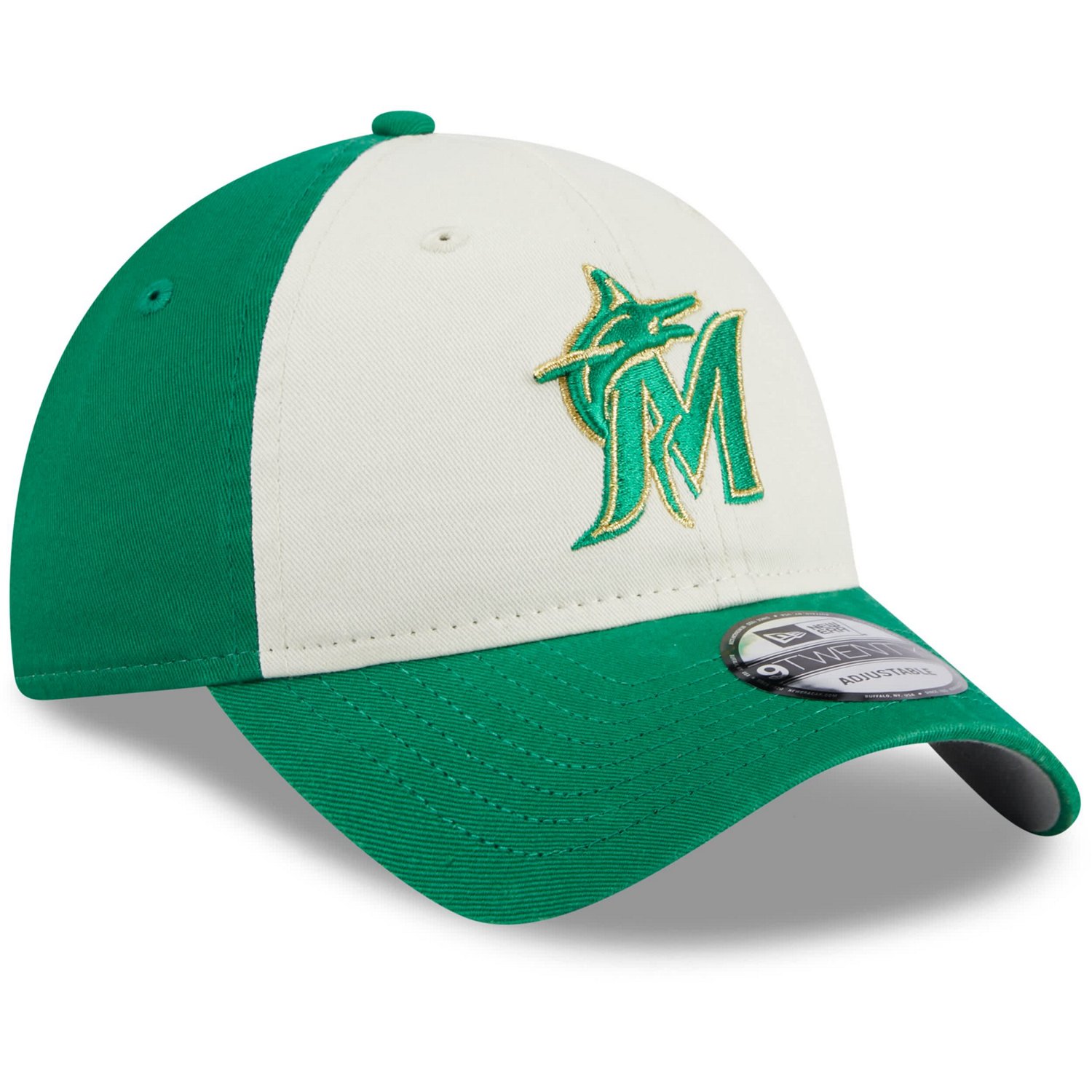 New Era Green Miami Marlins 2024 St Patrick's Day 9TWENTY Adjustable Hat - view number 3