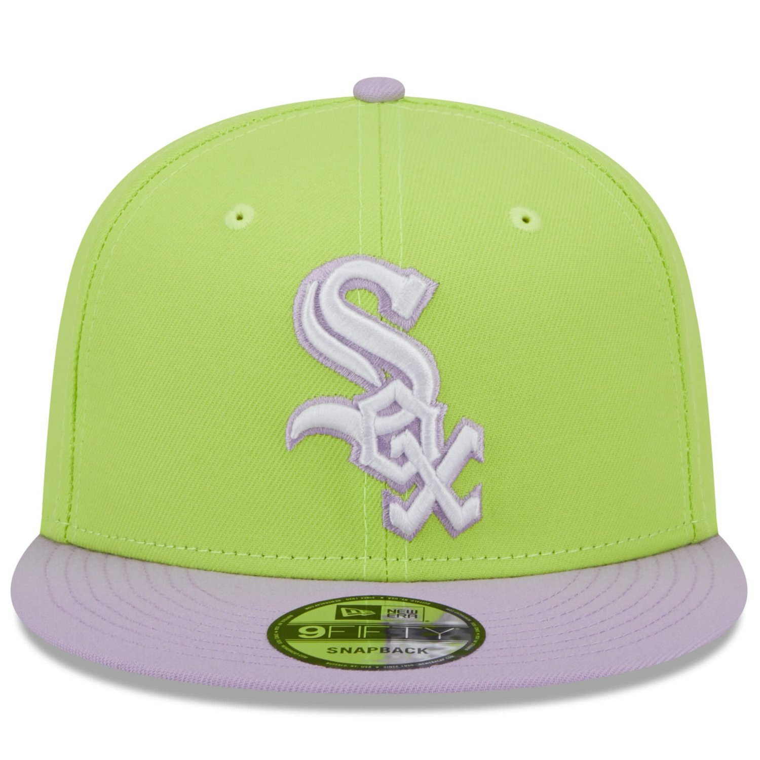 New Era Green/Purple Chicago White Sox Spring Basic Two-Tone 9FIFTY Snapback Hat                                                 - view number 2
