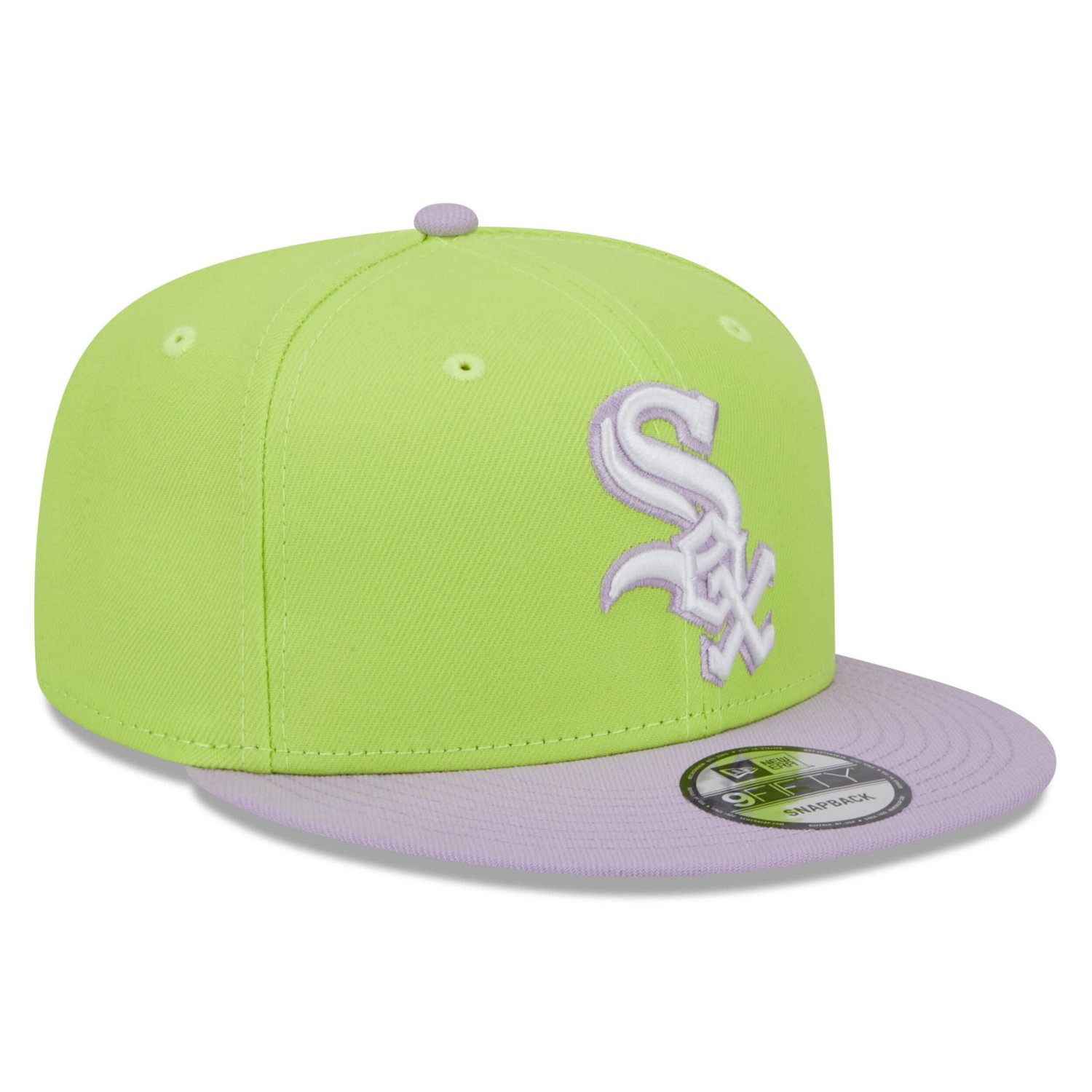 New Era Green/Purple Chicago White Sox Spring Basic Two-Tone 9FIFTY Snapback Hat                                                 - view number 3