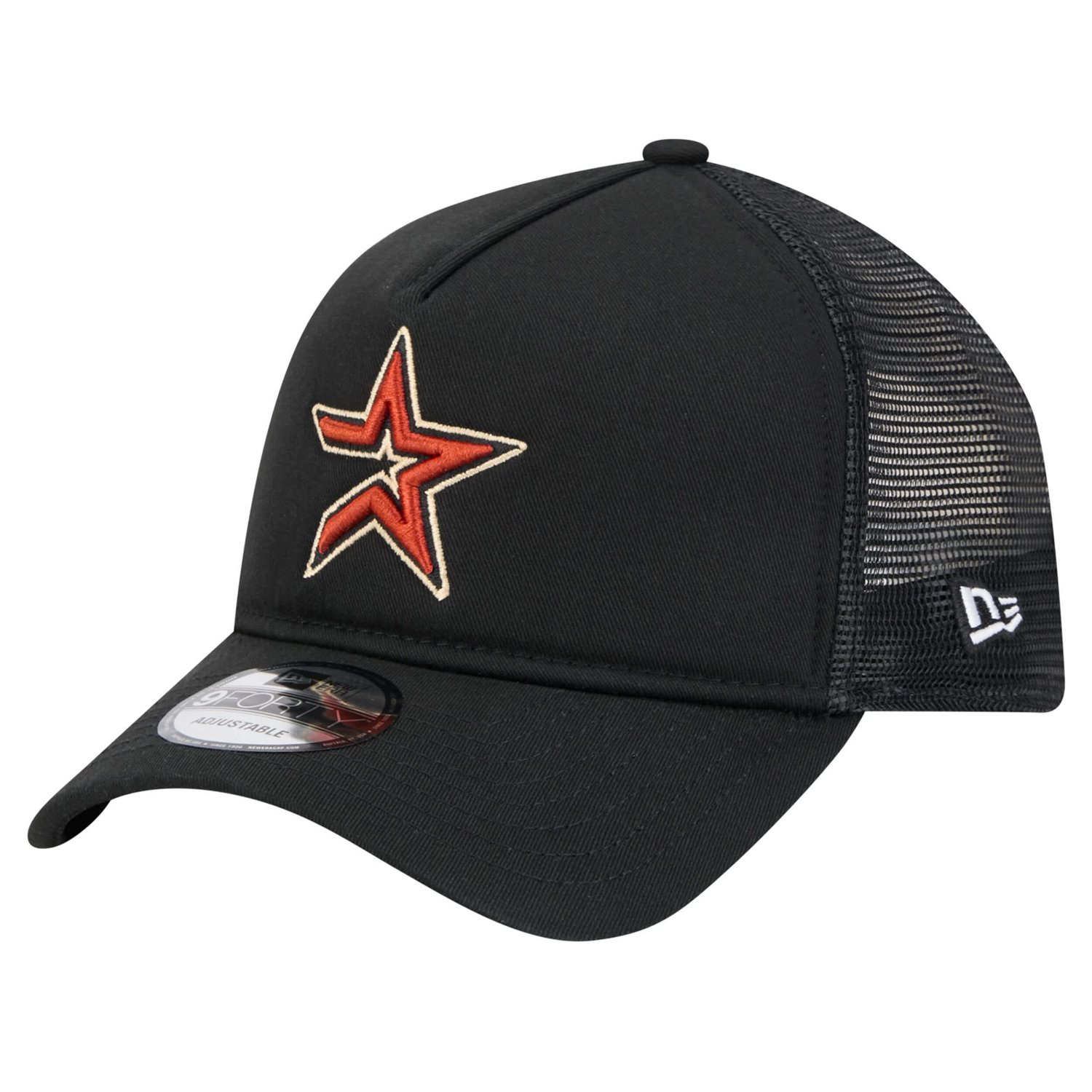 New Era Houston Astros 9FORTY A-Frame Trucker Adjustable Hat