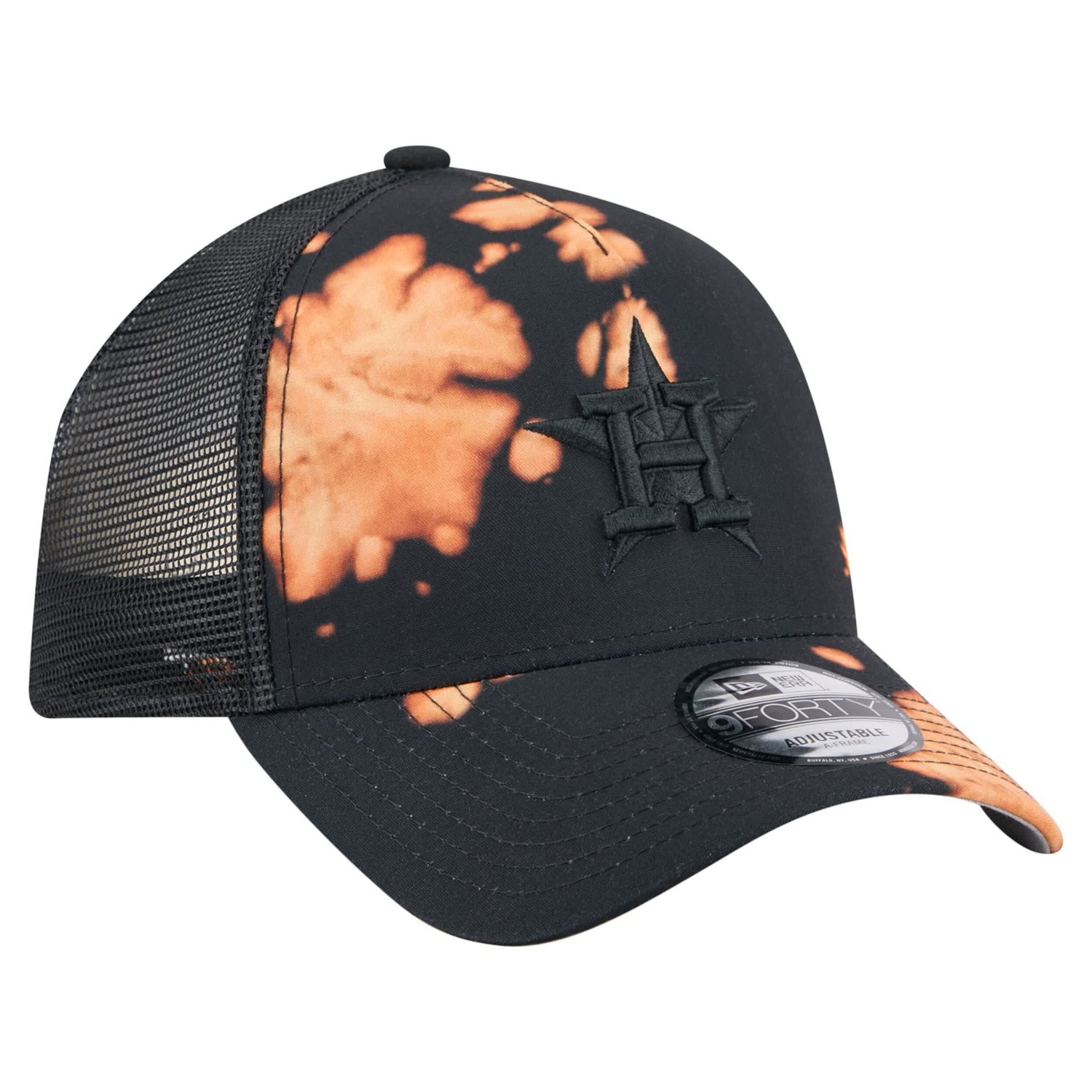New Era Houston Astros Bleached A-Frame 9FORTY Adjustable Hat - view number 3