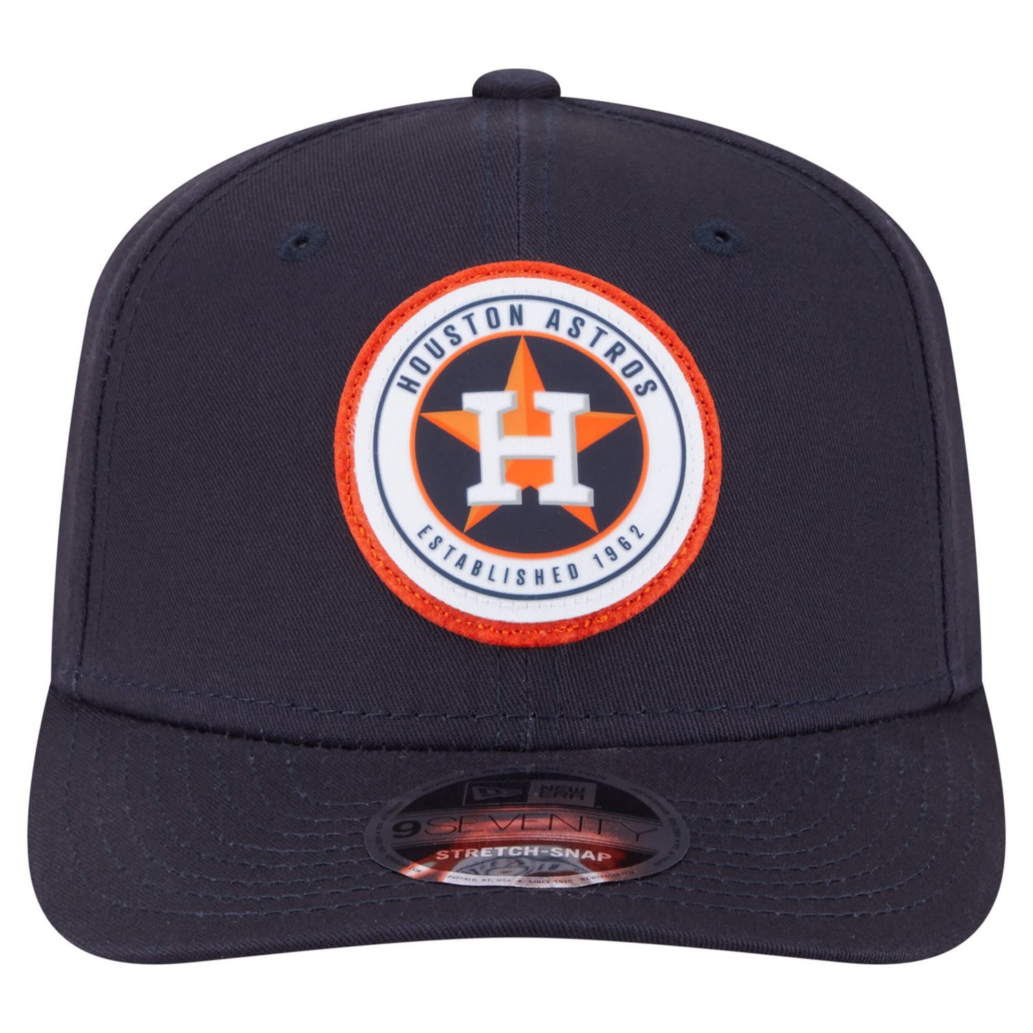 New Era Houston Astros Circle Patch 9SEVENTY Stretch-Snap Hat - view number 2