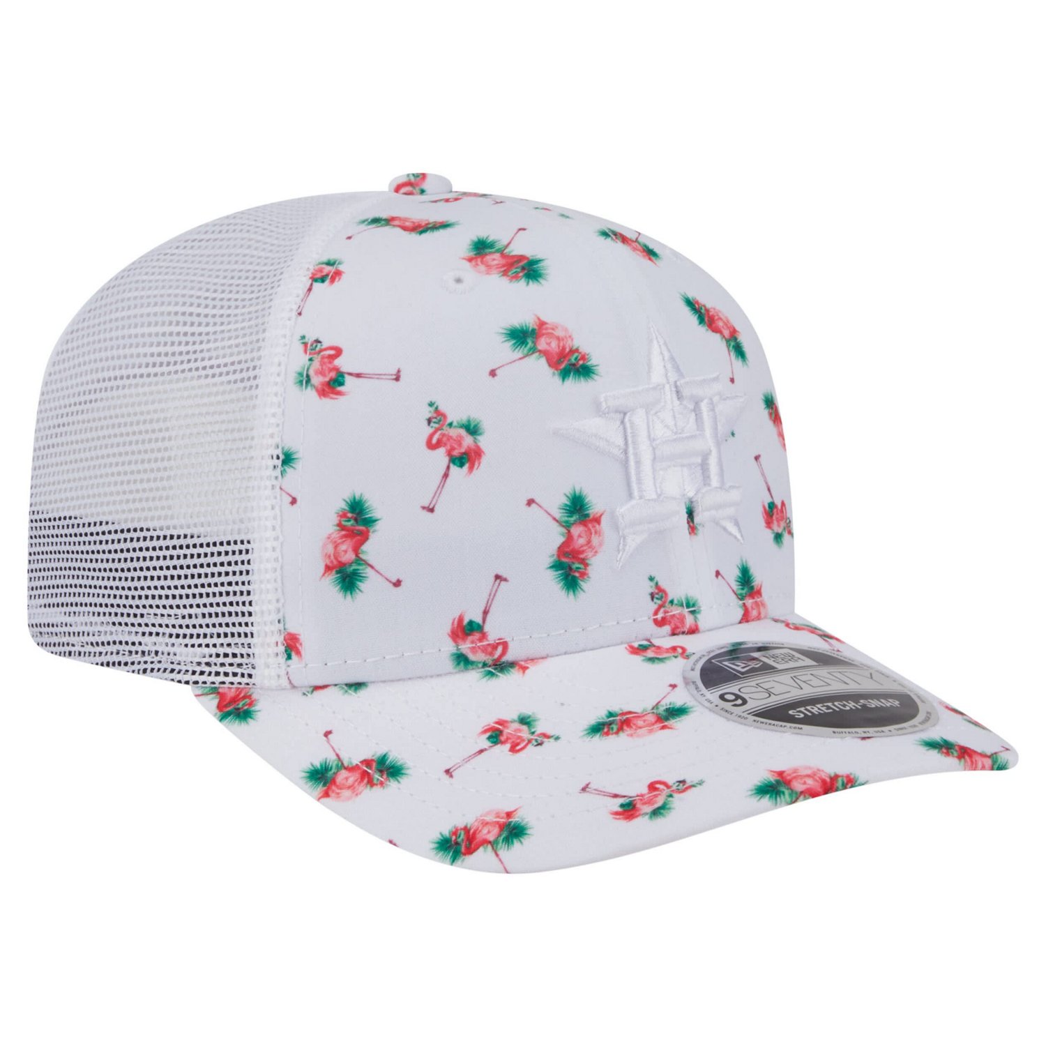 New Era Houston Astros Flamingo Mesh Back 9SEVENTY Stretch-Snap Hat - view number 3