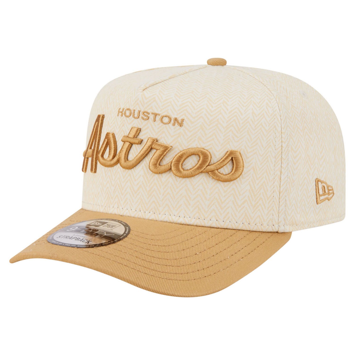 New Era Houston Astros Herringbone 9FIFTY A-Frame Snapback Hat
