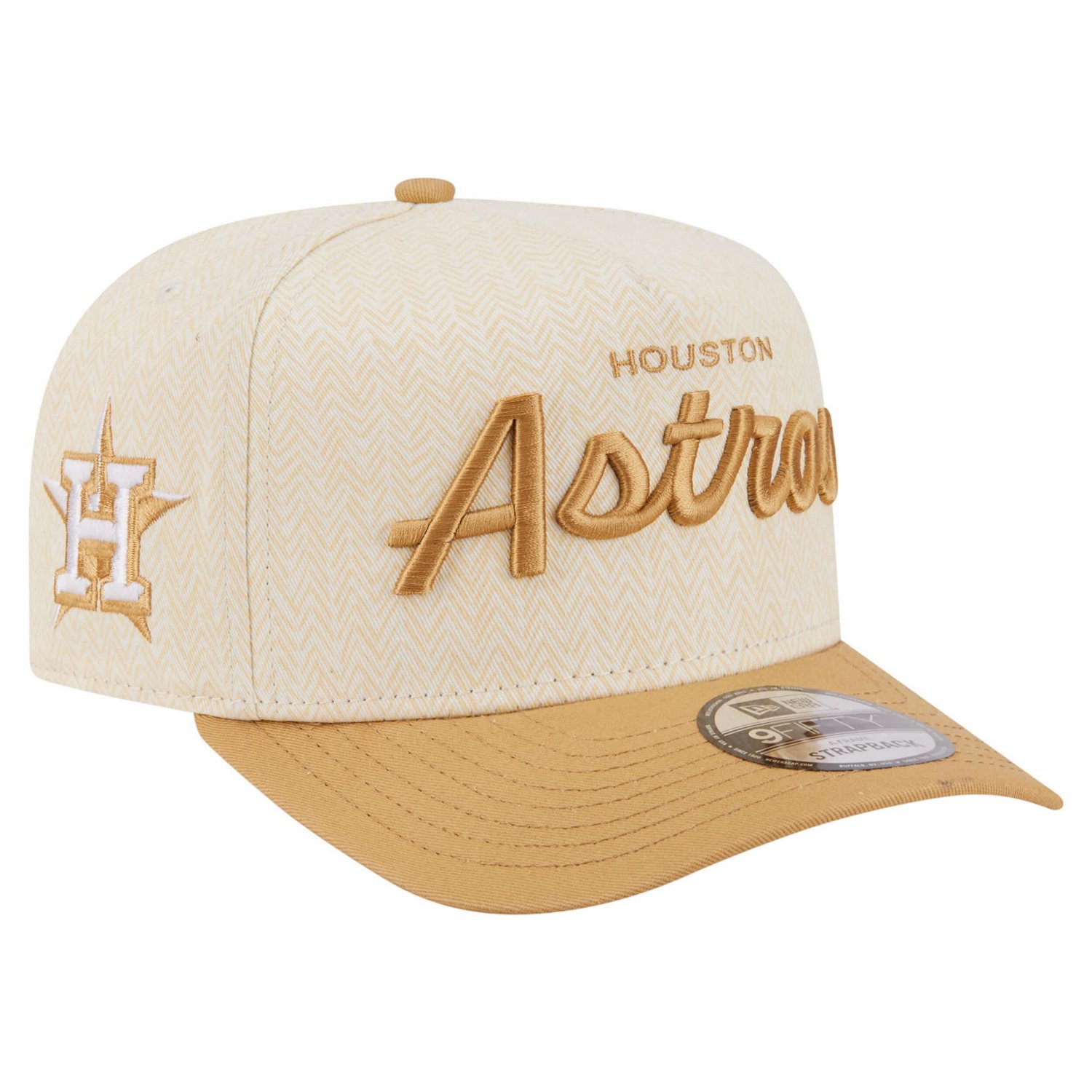 New Era Houston Astros Herringbone 9FIFTY A-Frame Snapback Hat