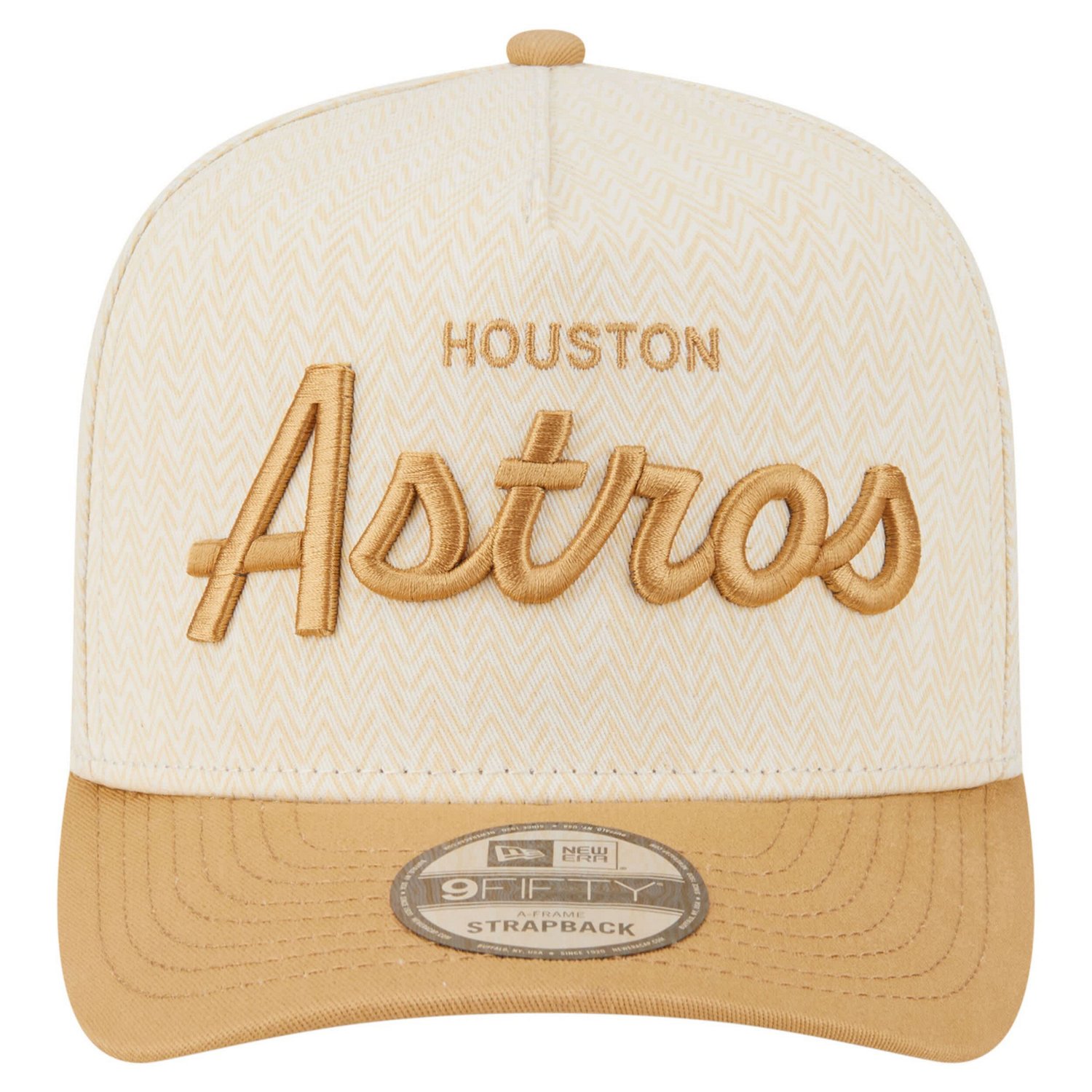 New Era Houston Astros Herringbone 9FIFTY A-Frame Snapback Hat