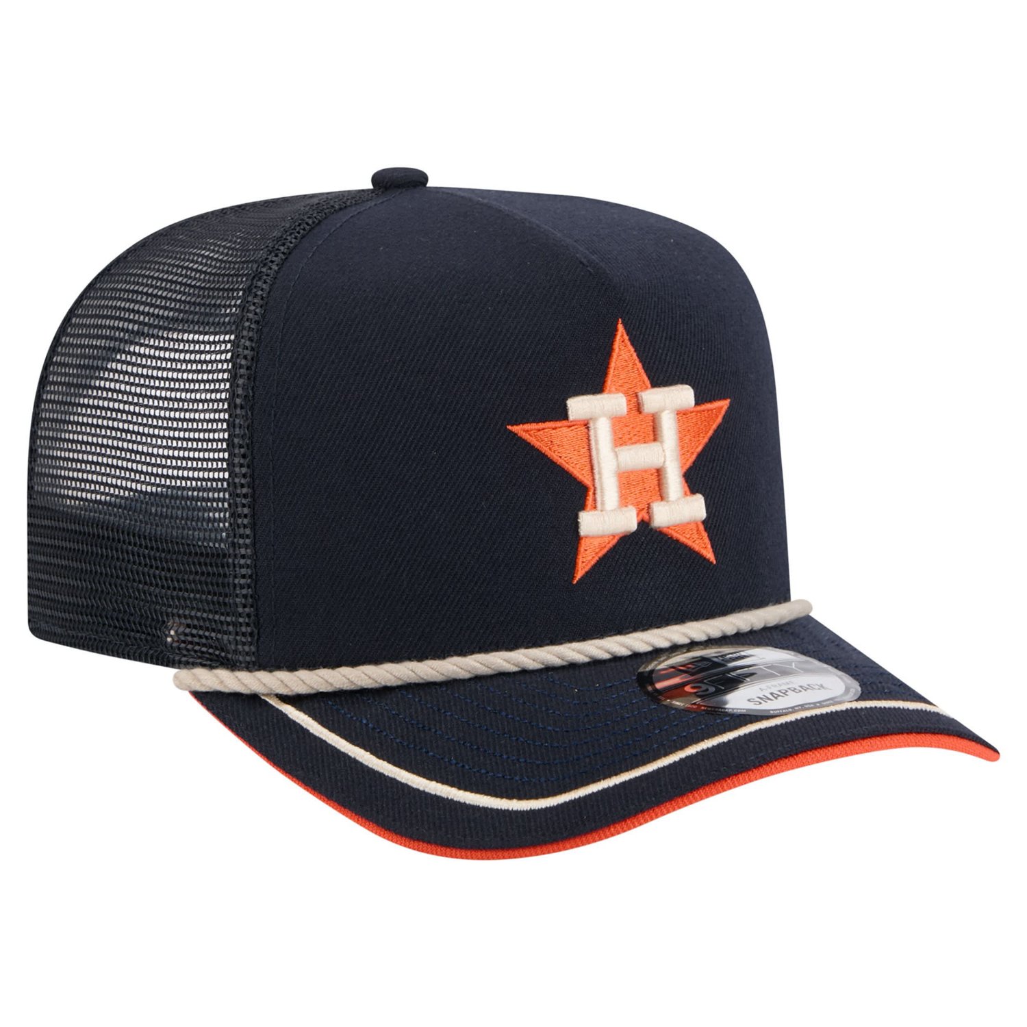 New Era Houston Astros Vintage Rope Trucker A-Frame 9FIFTY Adjustable Hat - view number 3