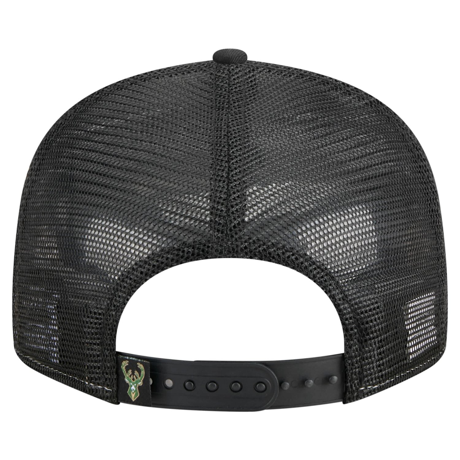 New Era Hunter Black Milwaukee Bucks Outdoor Split Panel 9FIFTY Snapback Hat - view number 4