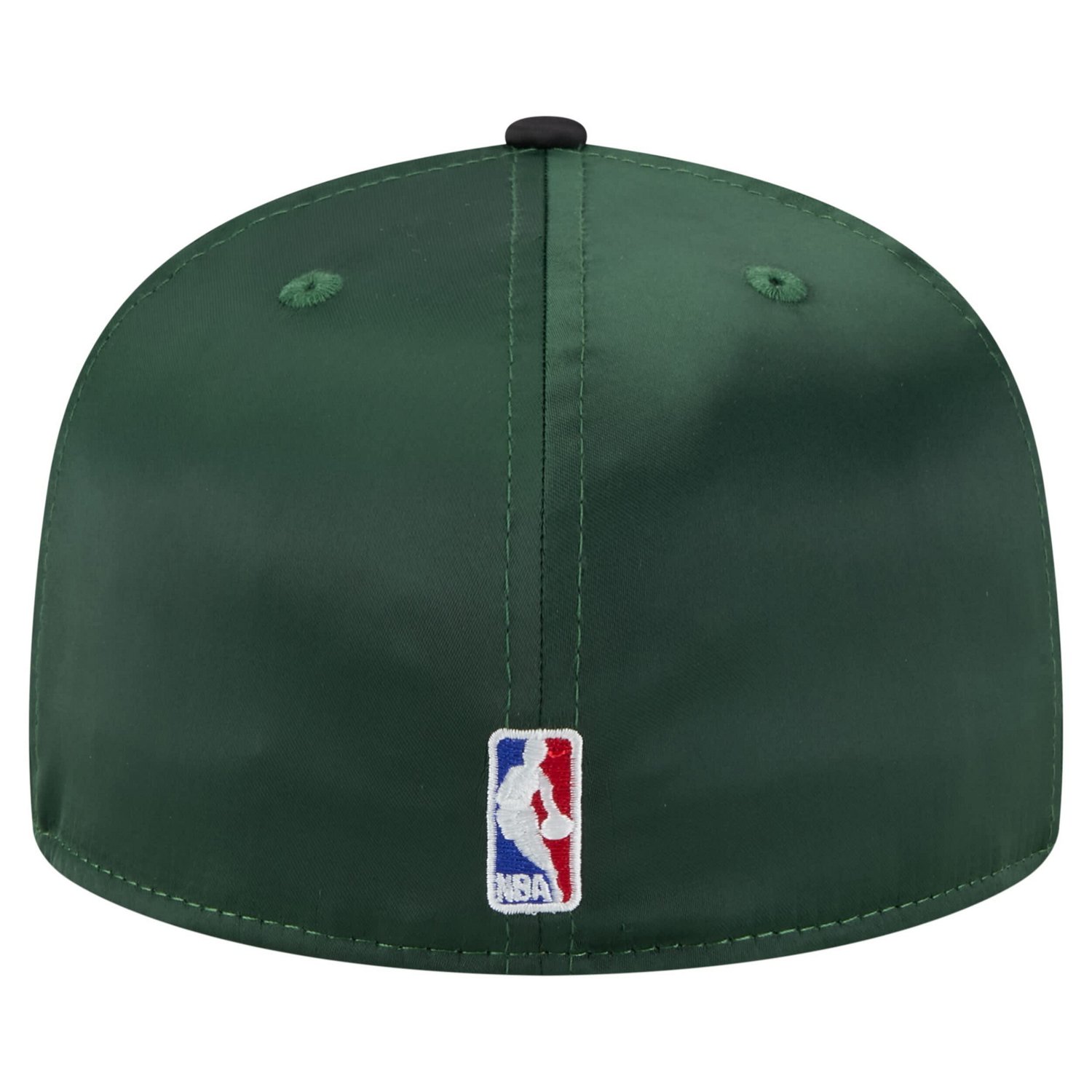 New Era Hunter Black Milwaukee Bucks Throwback Satin Vintage Pin Two-Tone 59FIFTY Fitted Hat - view number 4