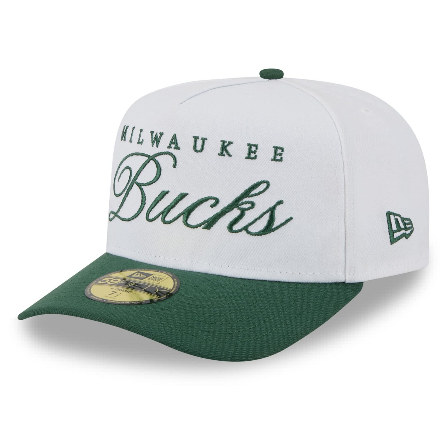 New Era Hunter Green Milwaukee Bucks 2025 NBA Draft A-Frame 59FIFTY Fitted Hat - view number 3