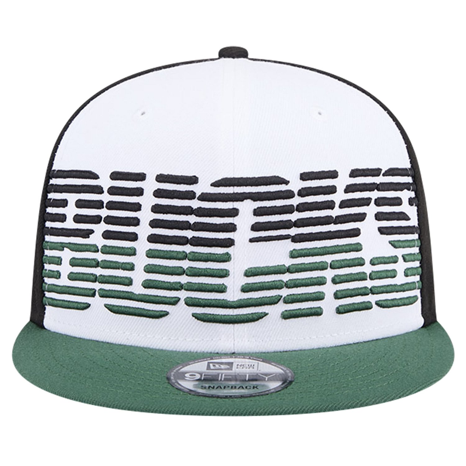 New Era Hunter Green Milwaukee Bucks Throwback Gradient Tech Font 9FIFTY Snapback Hat                                            - view number 2