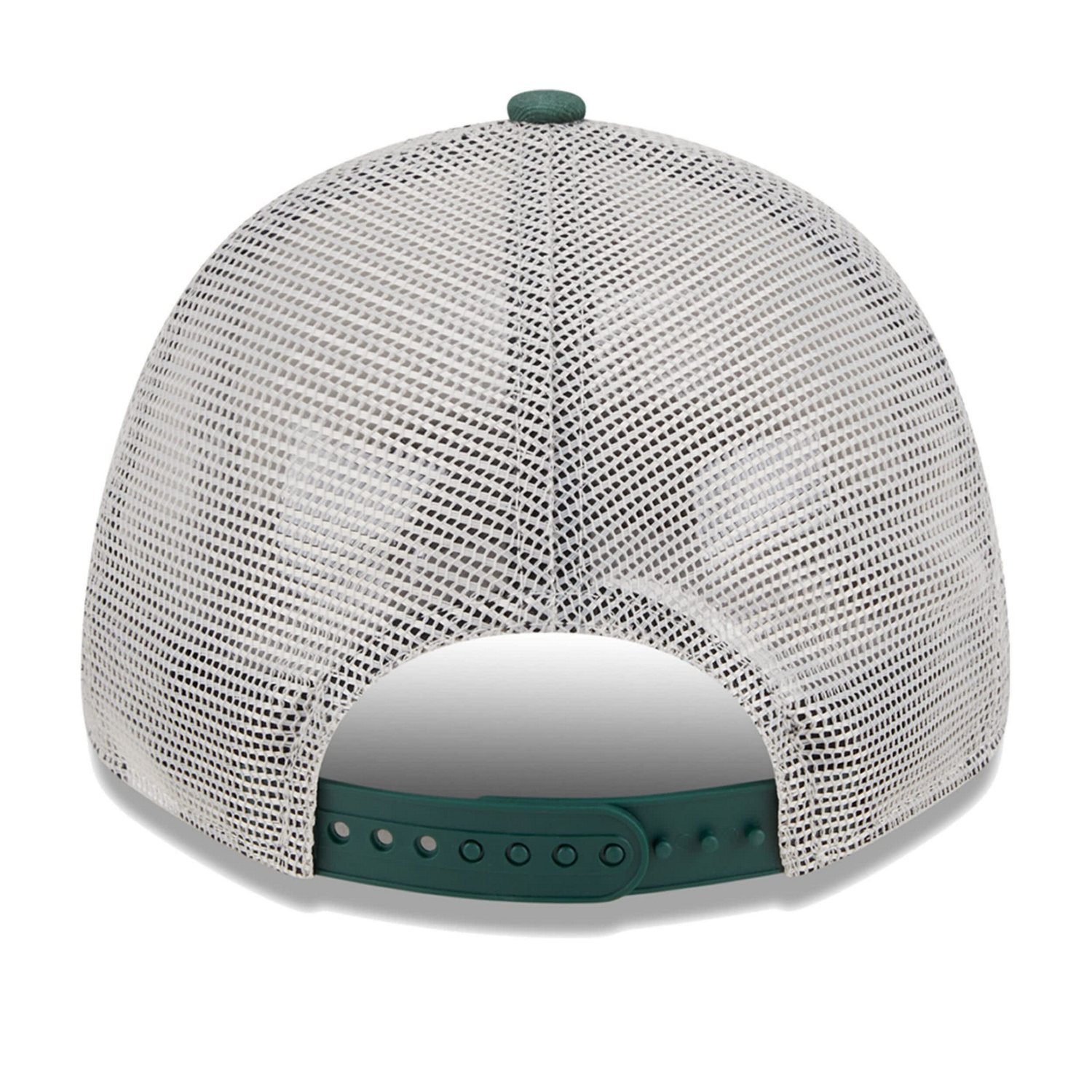 New Era Hunter Green Milwaukee Bucks Throwback Patch Trucker 9FORTY Adjustable Hat