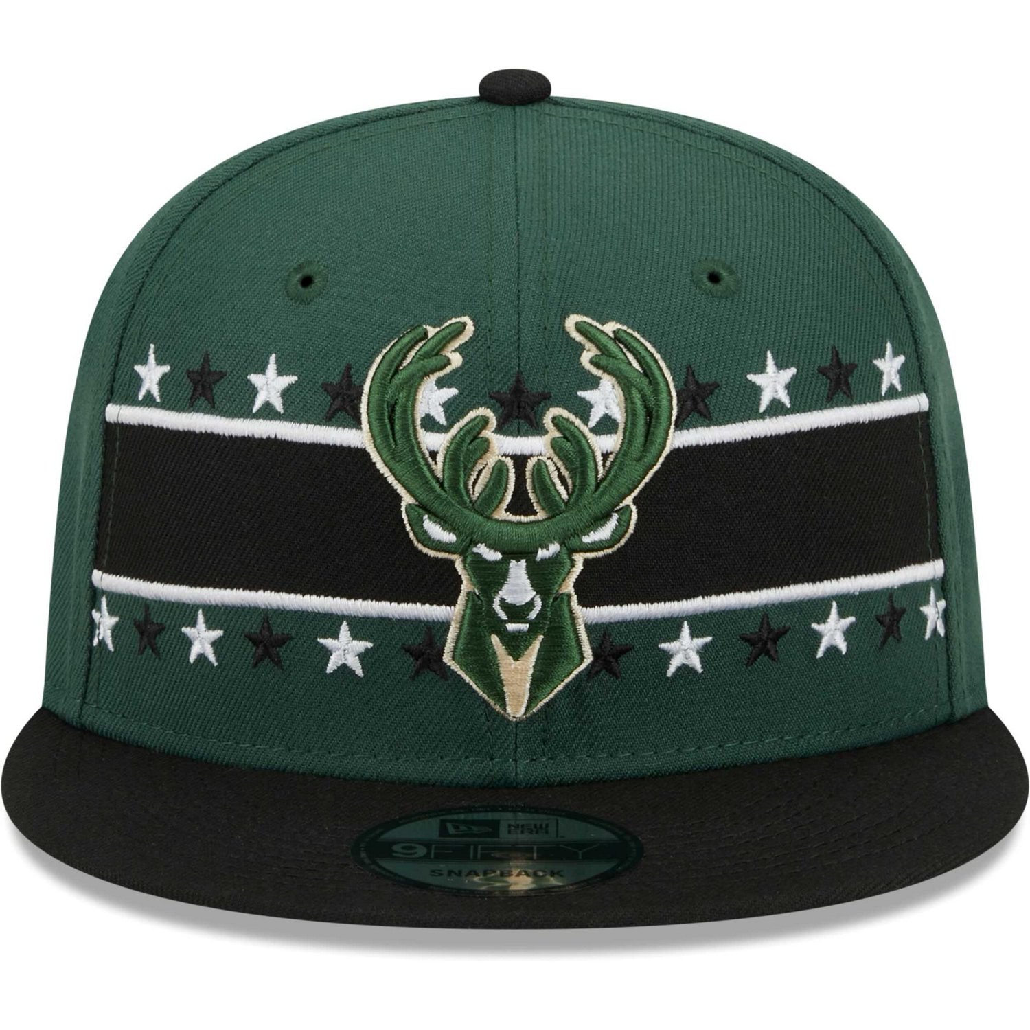 New Era Hunter Milwaukee Bucks Banded Stars 9FIFTY Snapback Hat - view number 2
