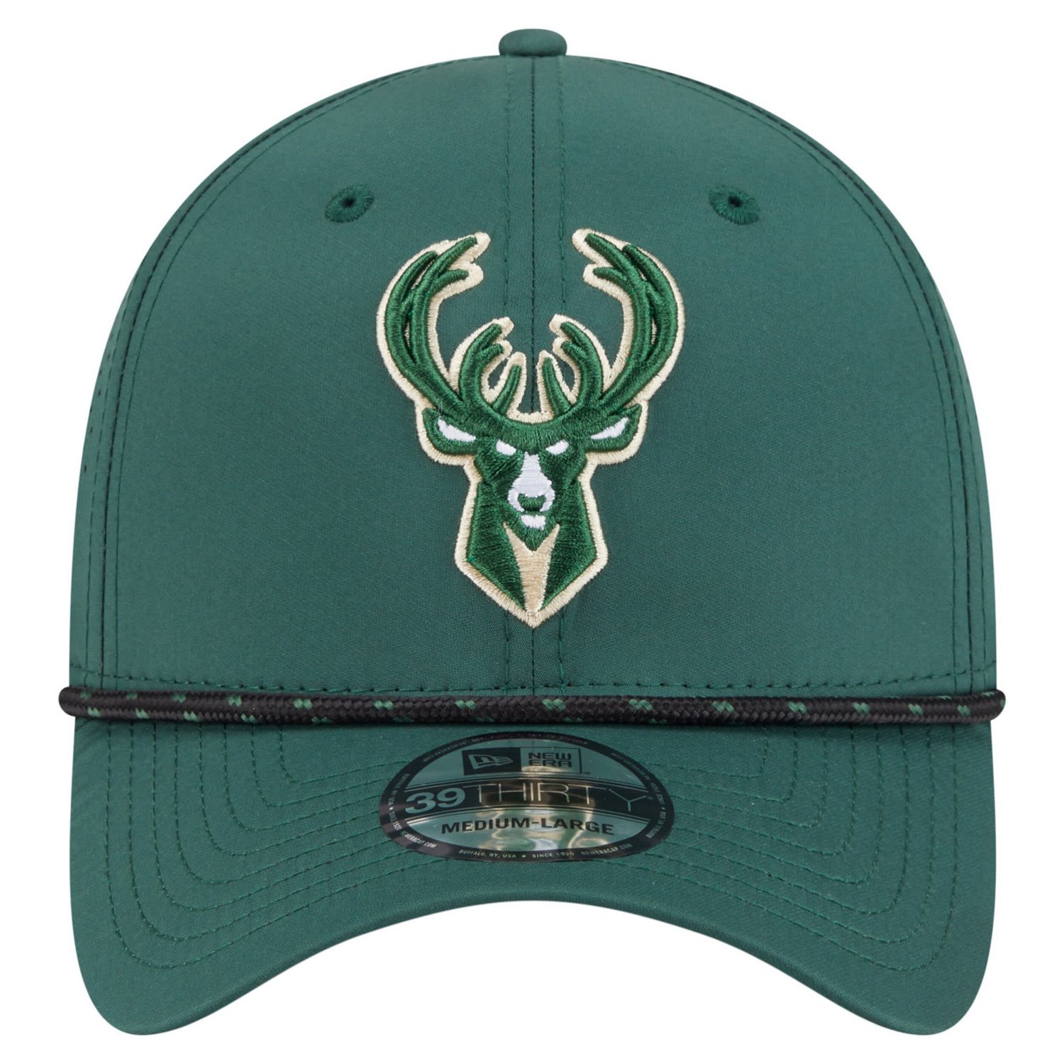 New Era Hunter Milwaukee Bucks Featherweight Poly Rope Flex 39Thirty Hat - view number 2