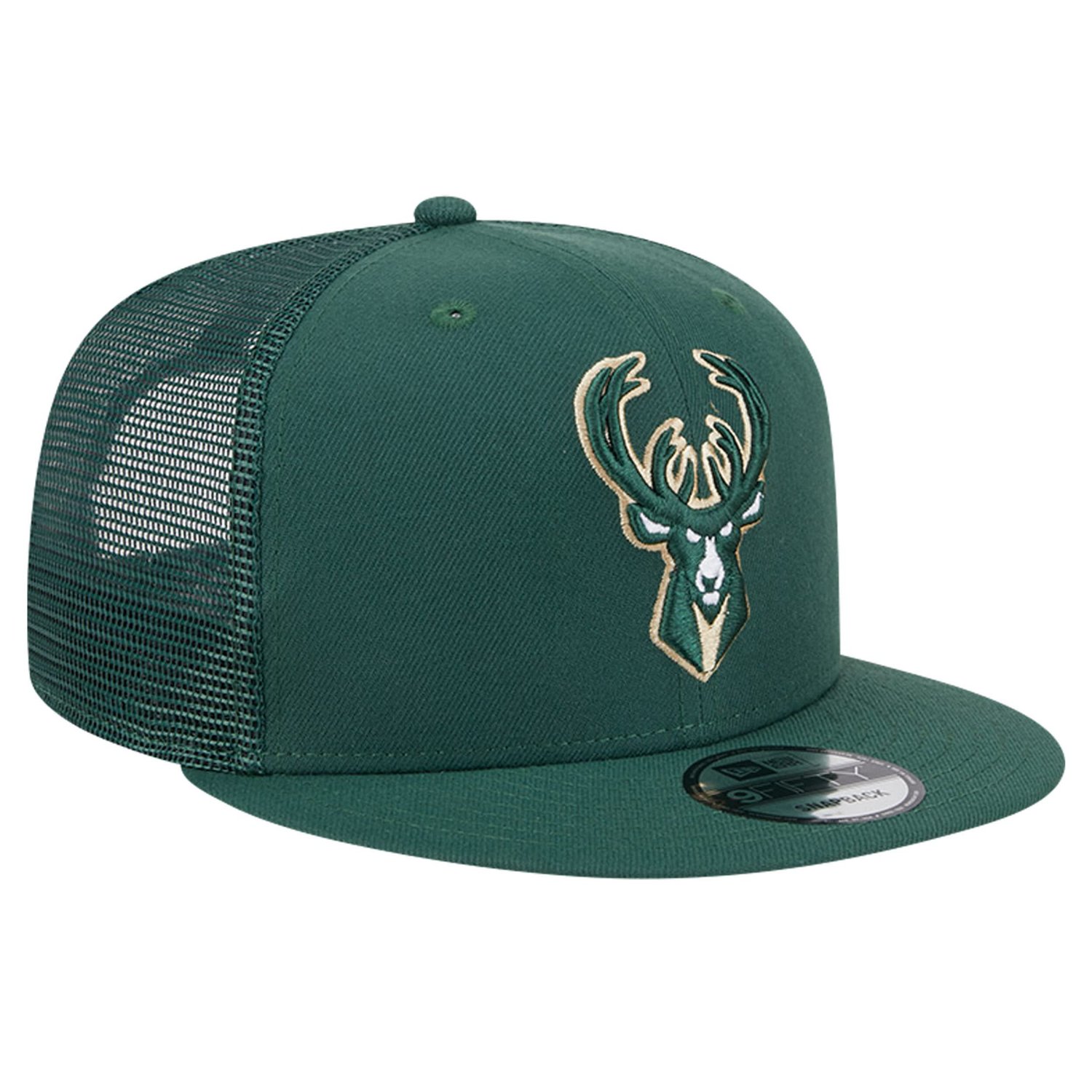 New Era Hunter Milwaukee Bucks Meshback 9FIFTY Snapback Hat - view number 3