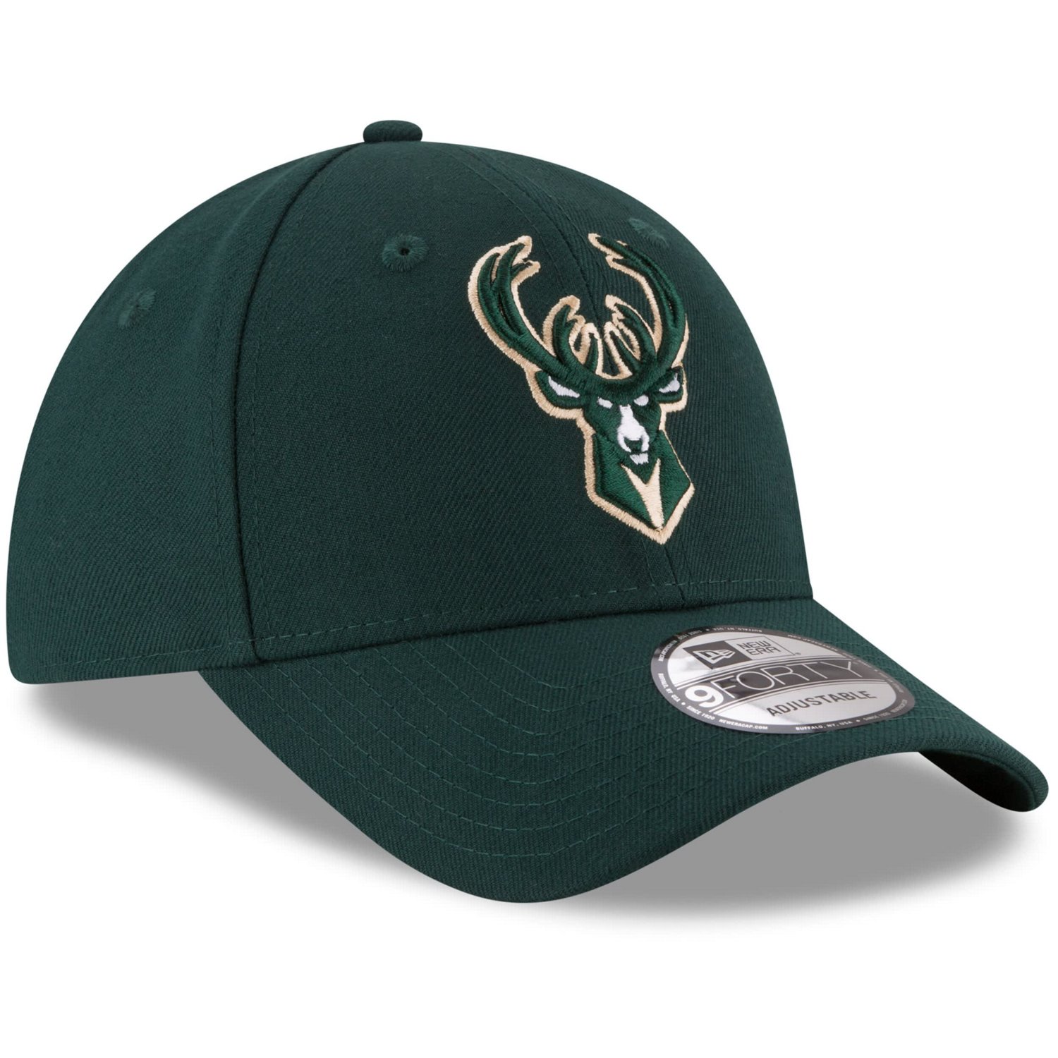 New Era Hunter Milwaukee Bucks Official Team Color 9FORTY Adjustable Hat                                                         - view number 3
