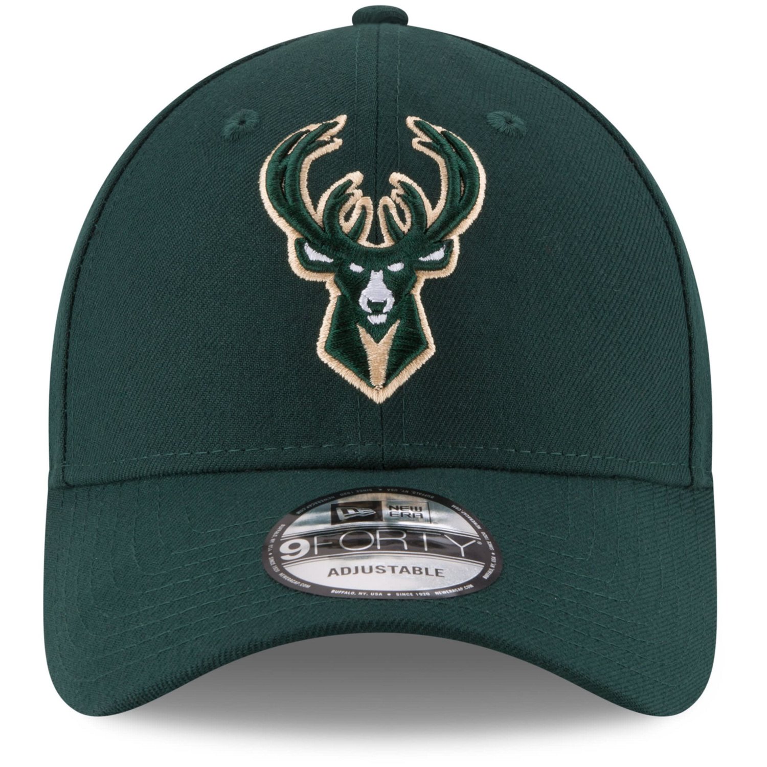 New Era Hunter Milwaukee Bucks Official Team Color 9FORTY Adjustable Hat                                                         - view number 2