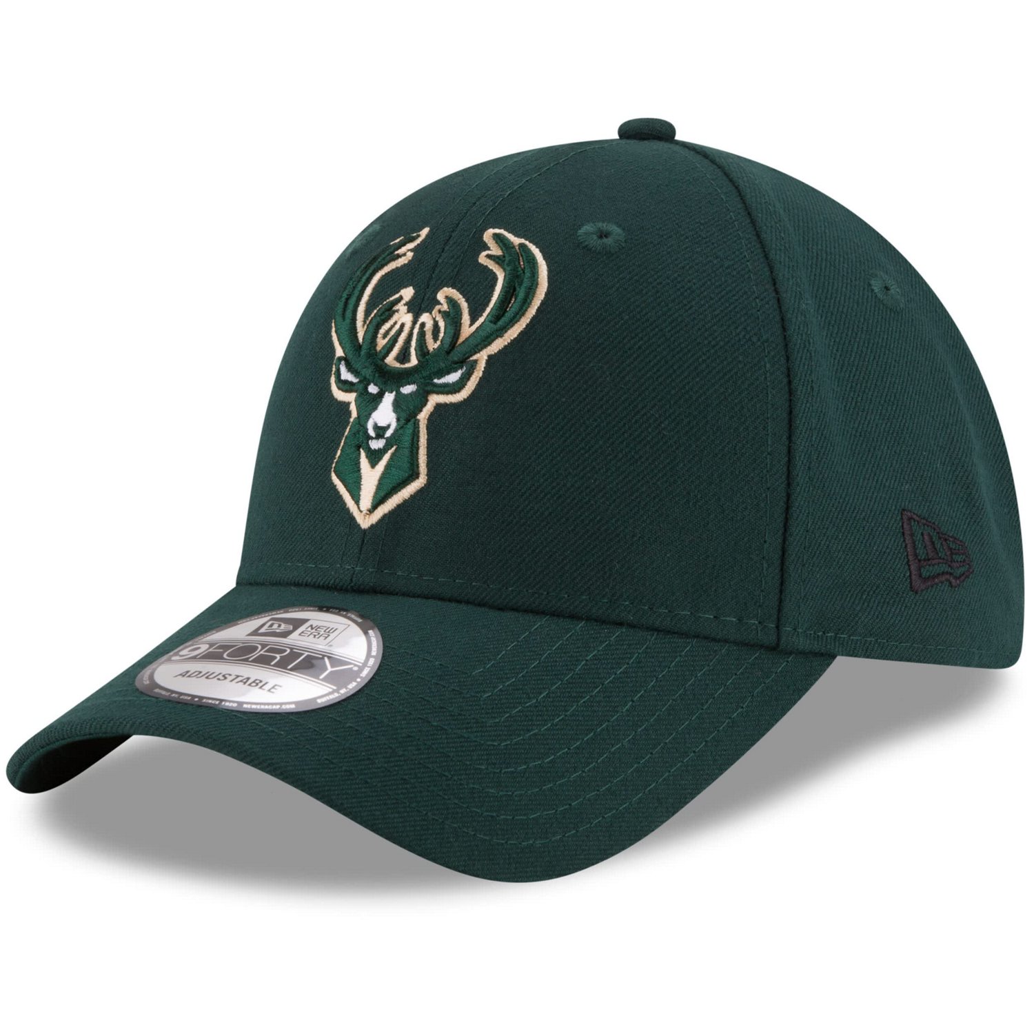 New Era Hunter Milwaukee Bucks Official Team Color 9FORTY Adjustable Hat