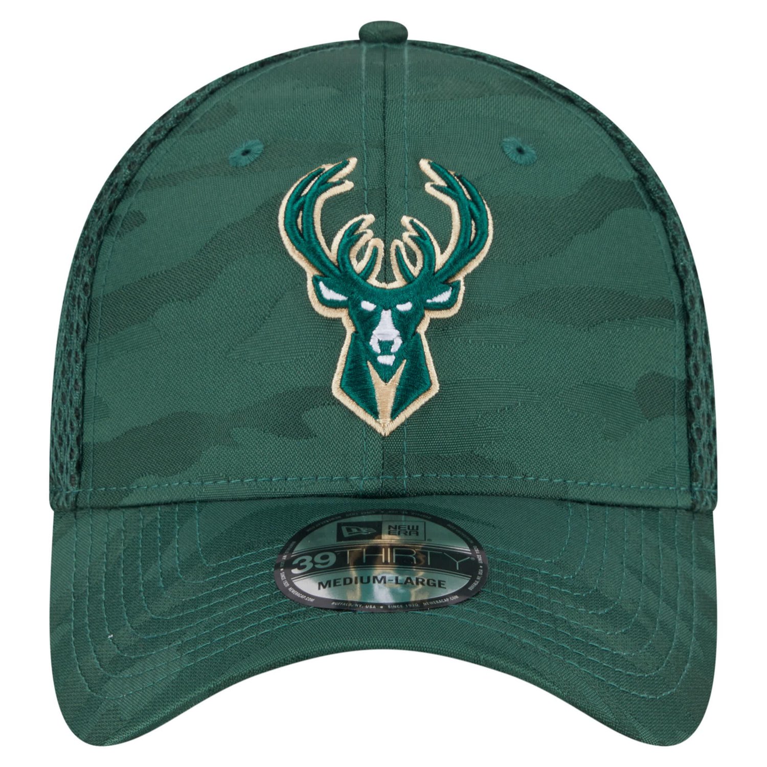 New Era Hunter Milwaukee Bucks Subtle Camo 39THIRTY Flex Hat - view number 2