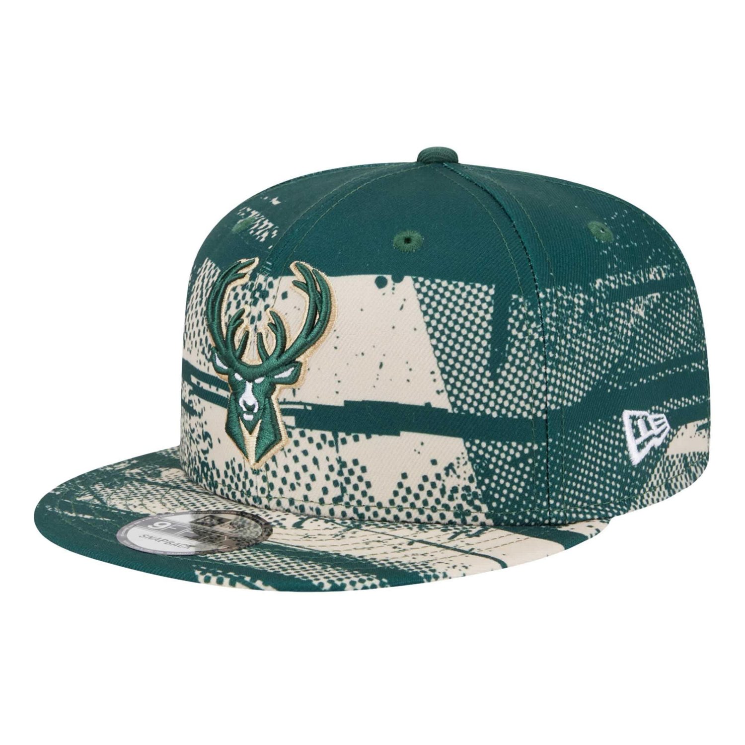 New Era Hunter Milwaukee Bucks Tip-Off 9FIFTY Snapback Hat - view number 3