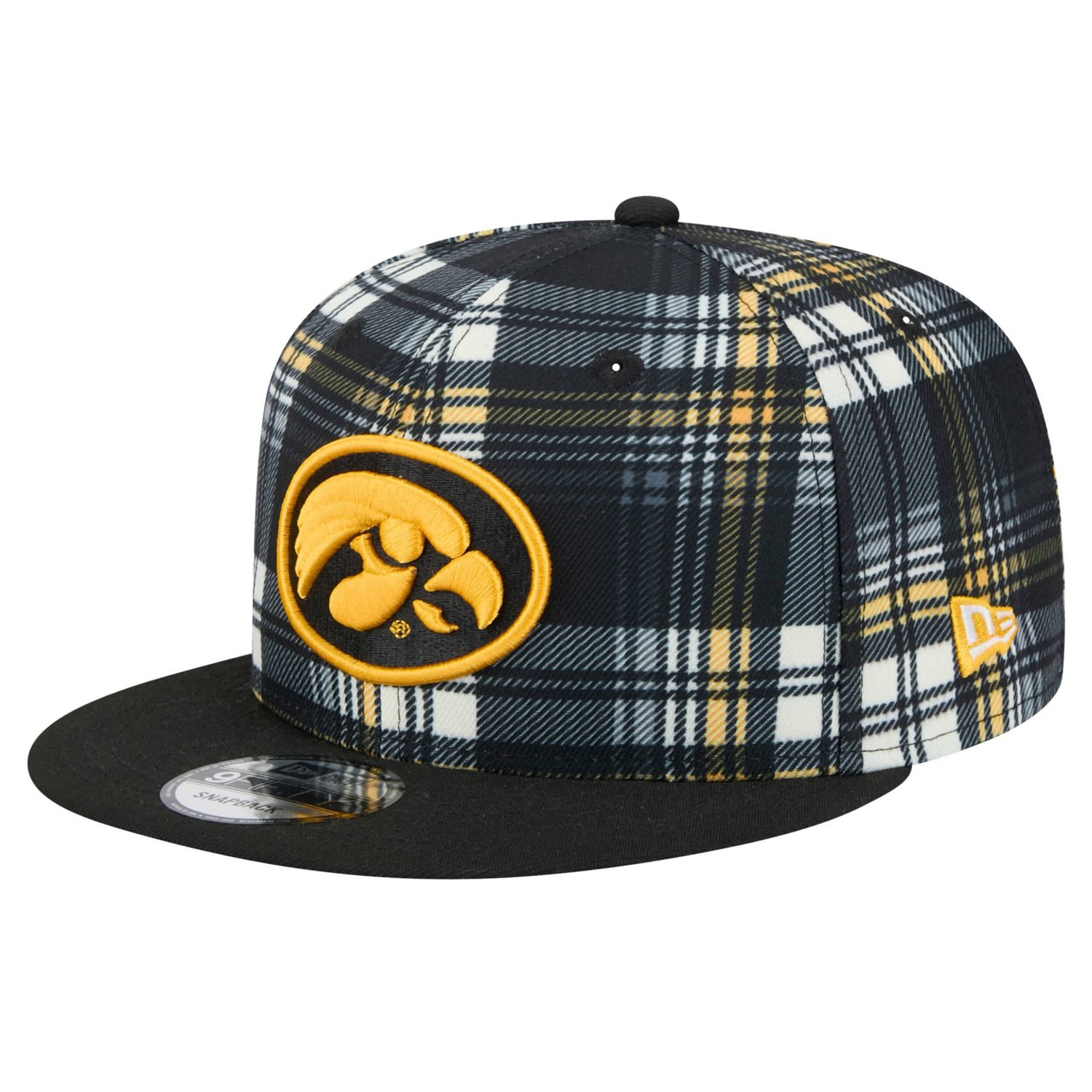 New Era Iowa Hawkeyes Plaid 9FIFTY Snapback Hat