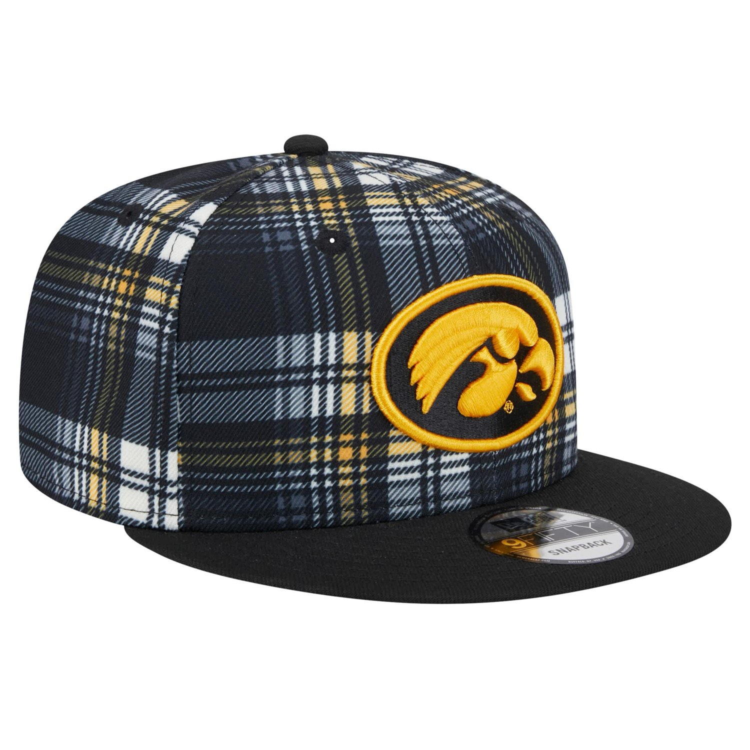 New Era Iowa Hawkeyes Plaid 9FIFTY Snapback Hat