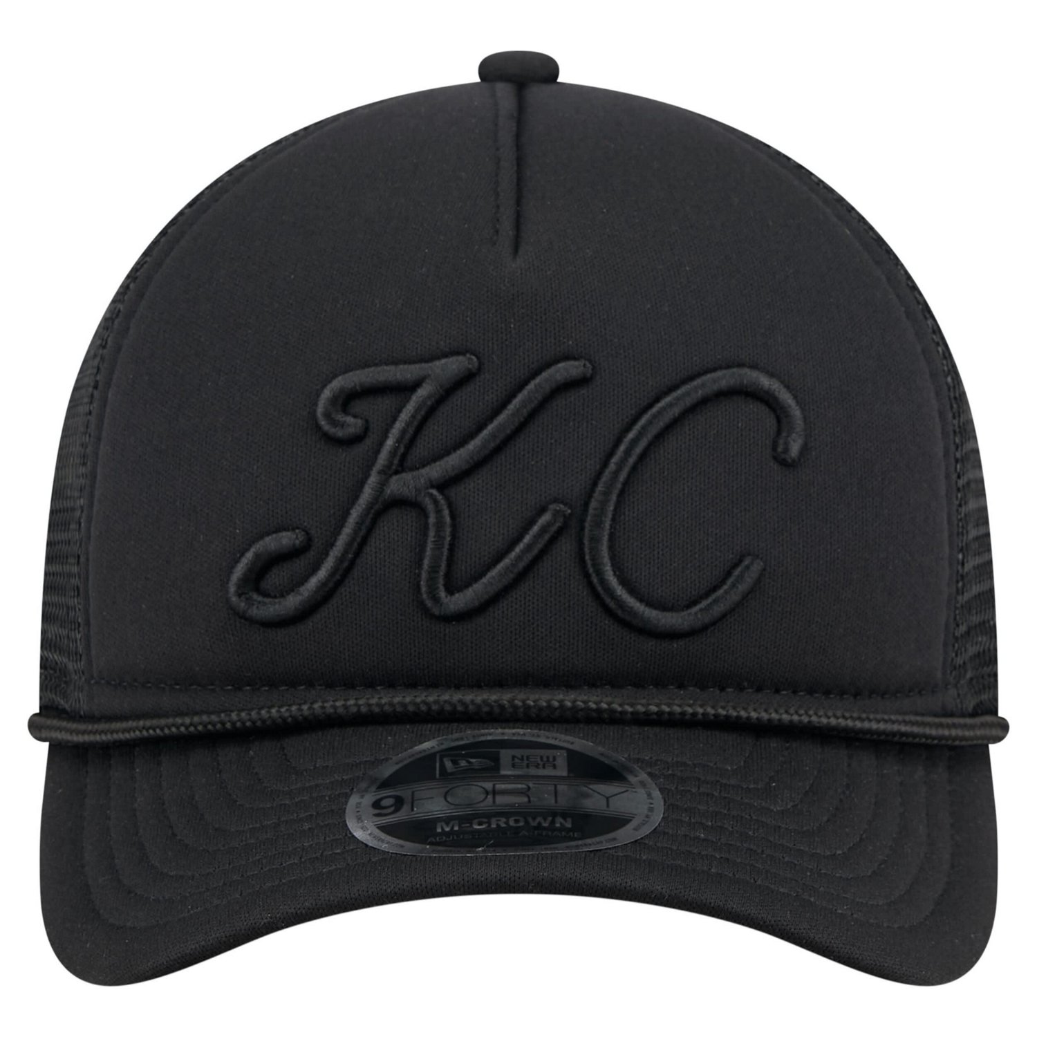 New Era Kansas City Royals City Initial 9FORTY A-Frame M-Crown Adjustable Trucker Hat - view number 2