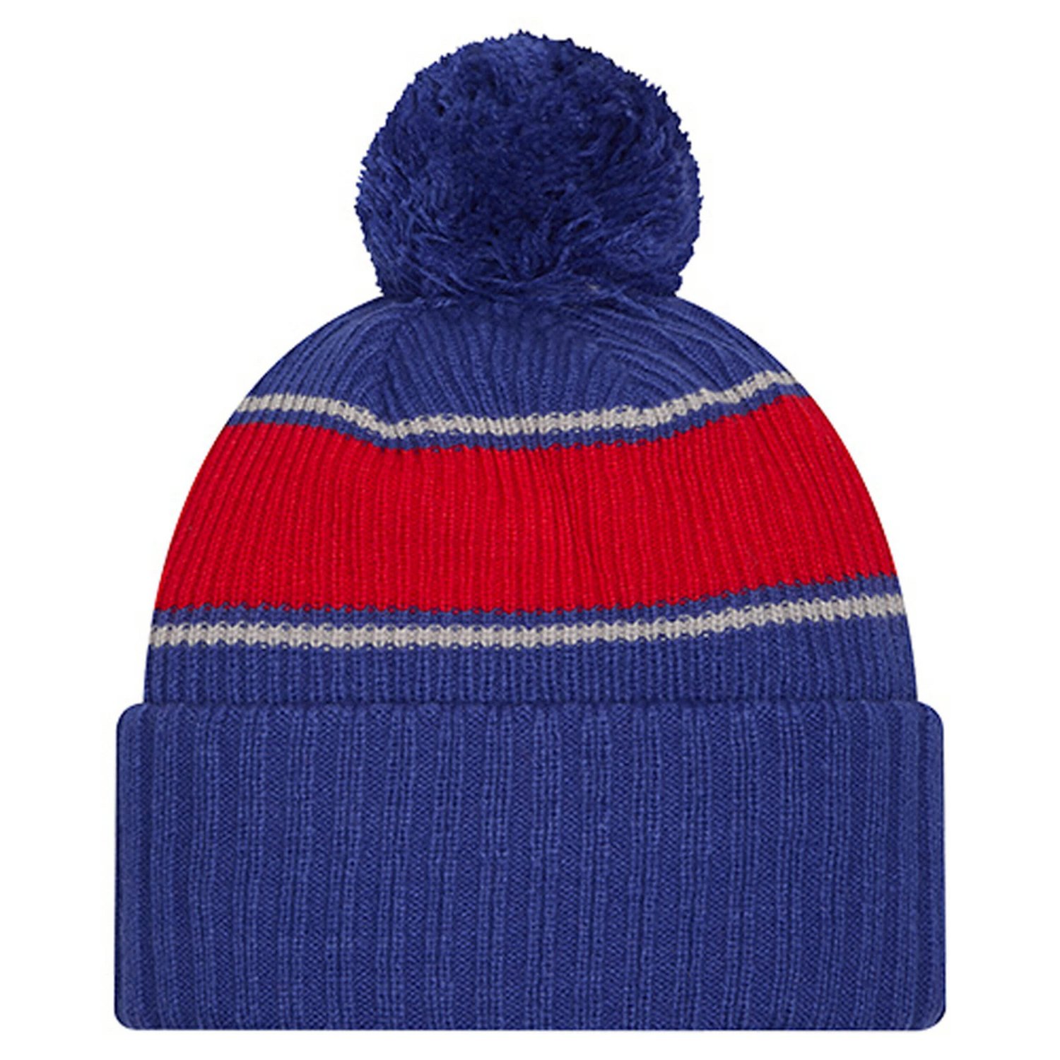 New Era Kansas Jayhawks Bold Cuffed Knit Hat with Pom - view number 2