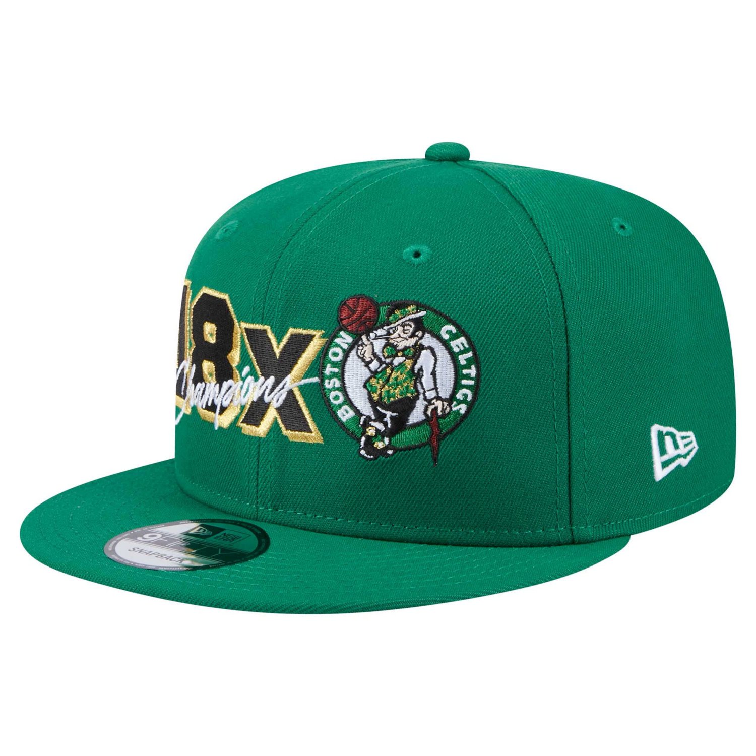 New Era Kelly Boston Celtics Big 18x Champs 9FIFTY Snapback Hat